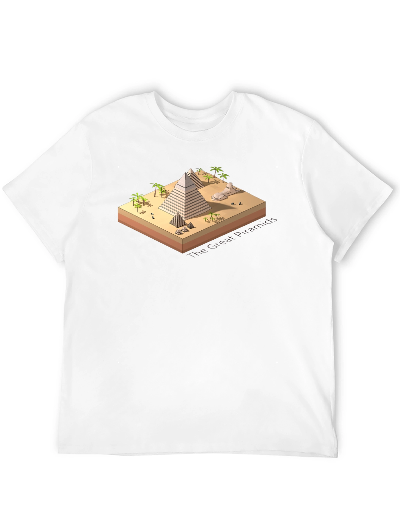 Egyptian Pyramid Graphic Tee - Black Cotton Blend T-Shirt