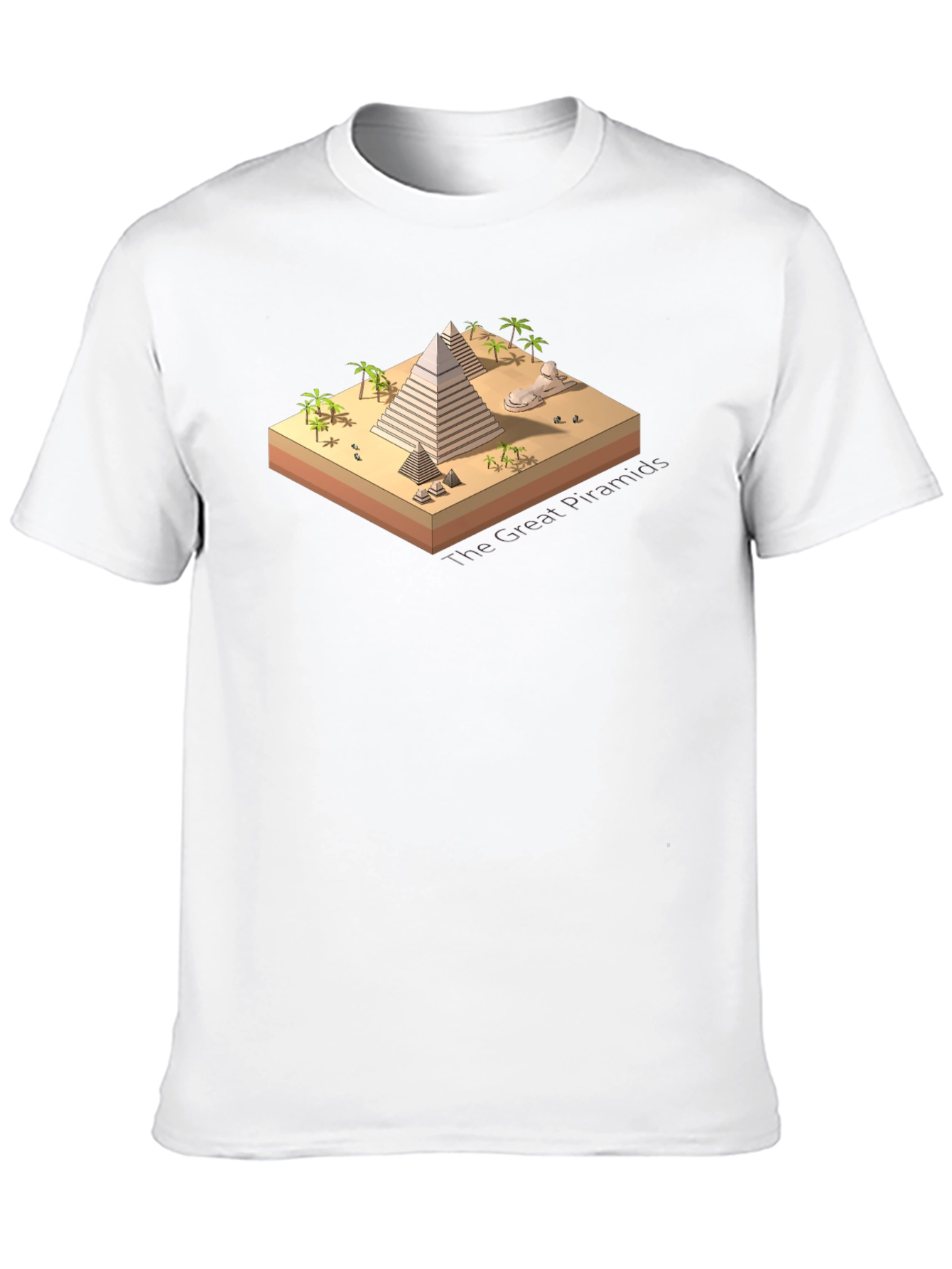 Egyptian Pyramid Graphic Tee - Black Cotton Blend T-Shirt