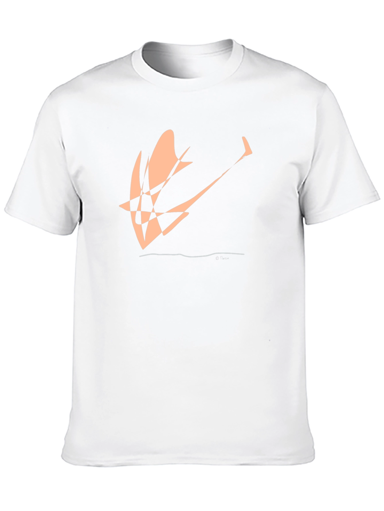 Abstract Design Black Cotton Tee