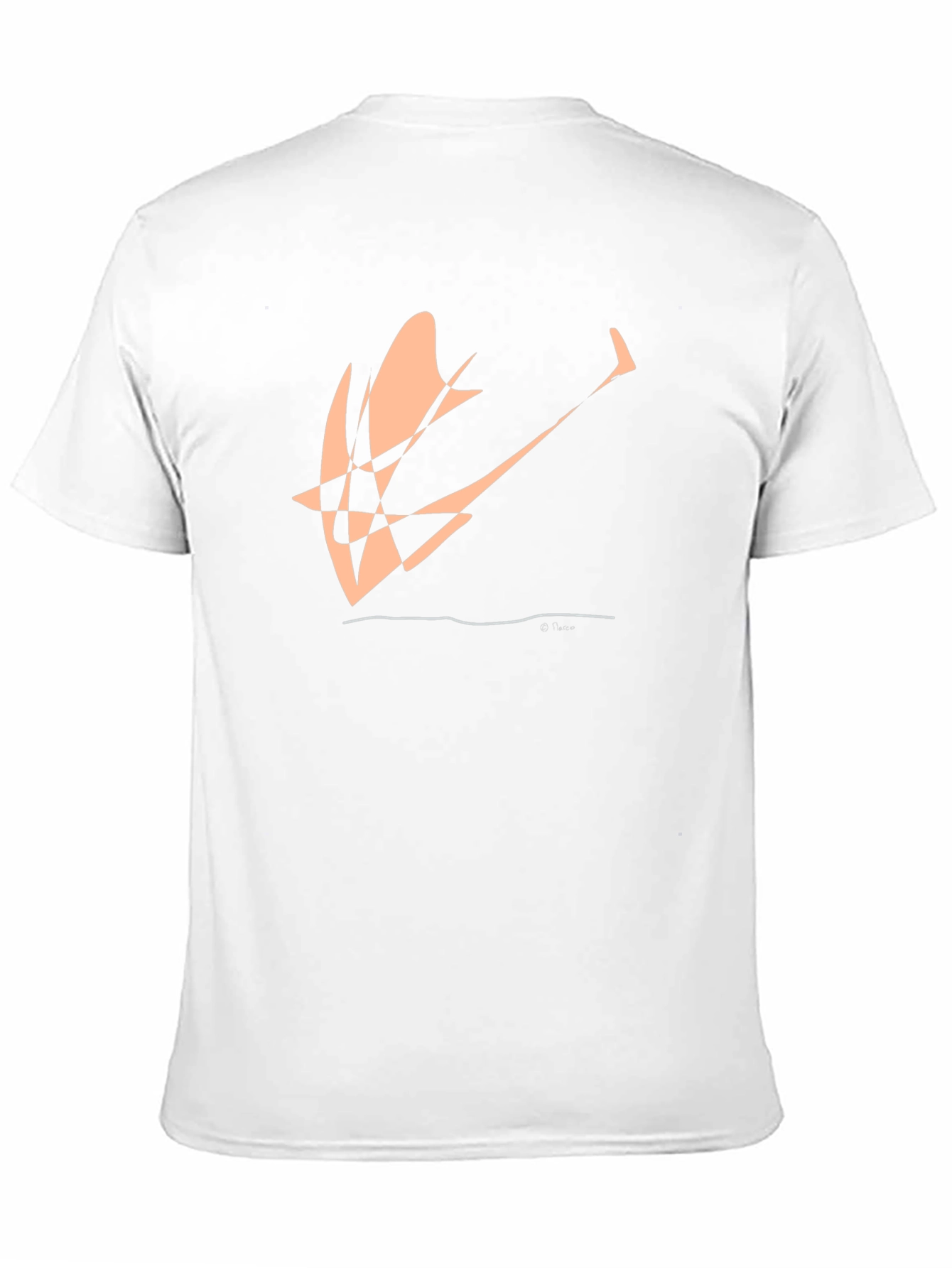 Abstract Design Black Cotton Tee