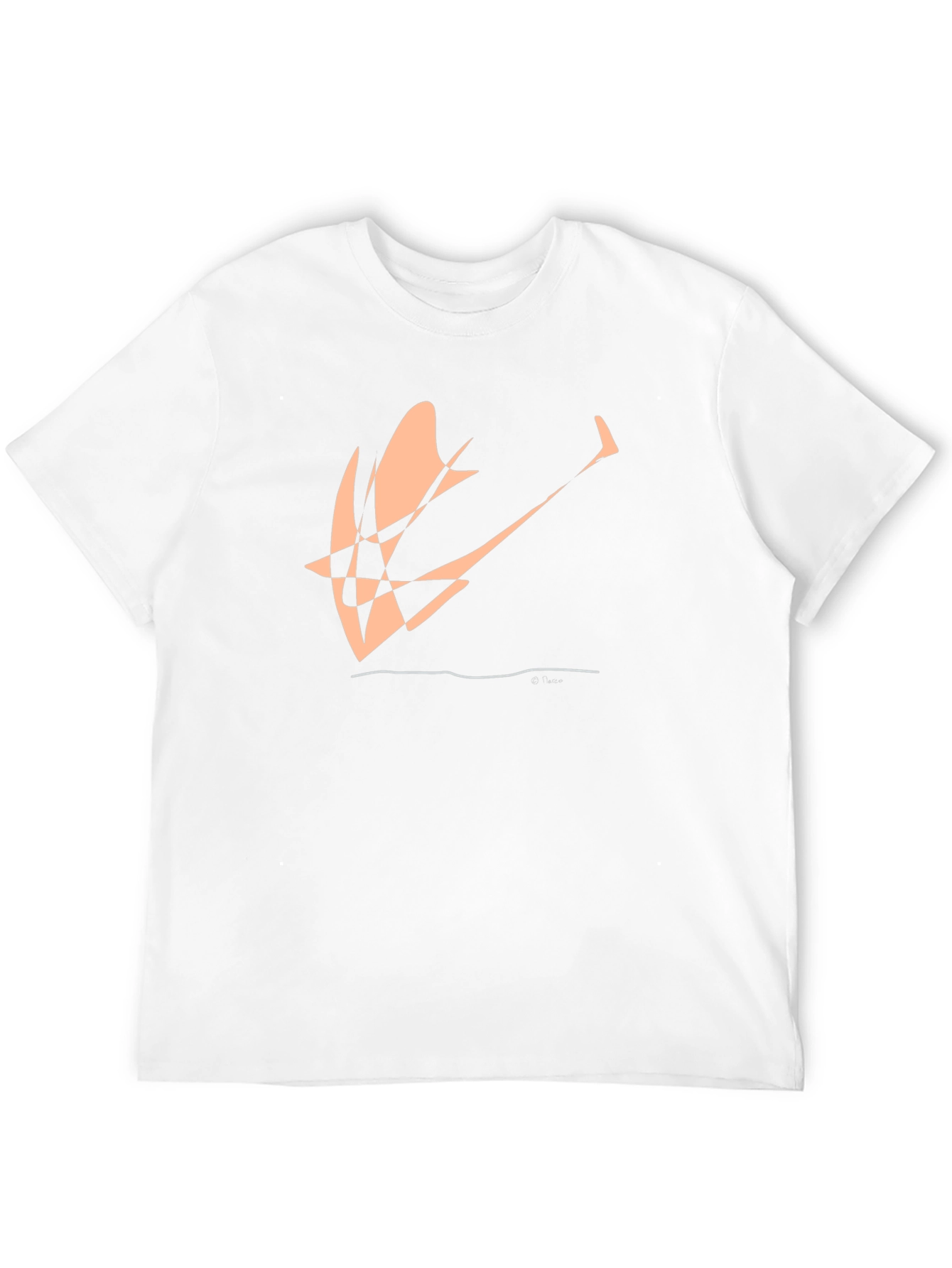 Abstract Design Black Cotton Tee