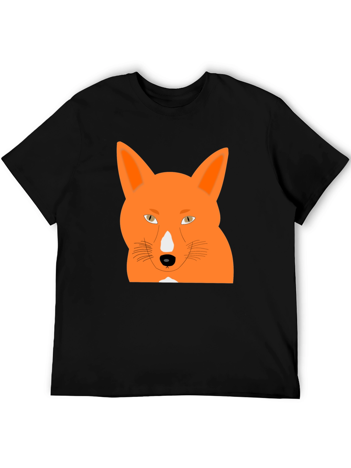 Cool Fox Graphic Tee - Black Cotton T-Shirt