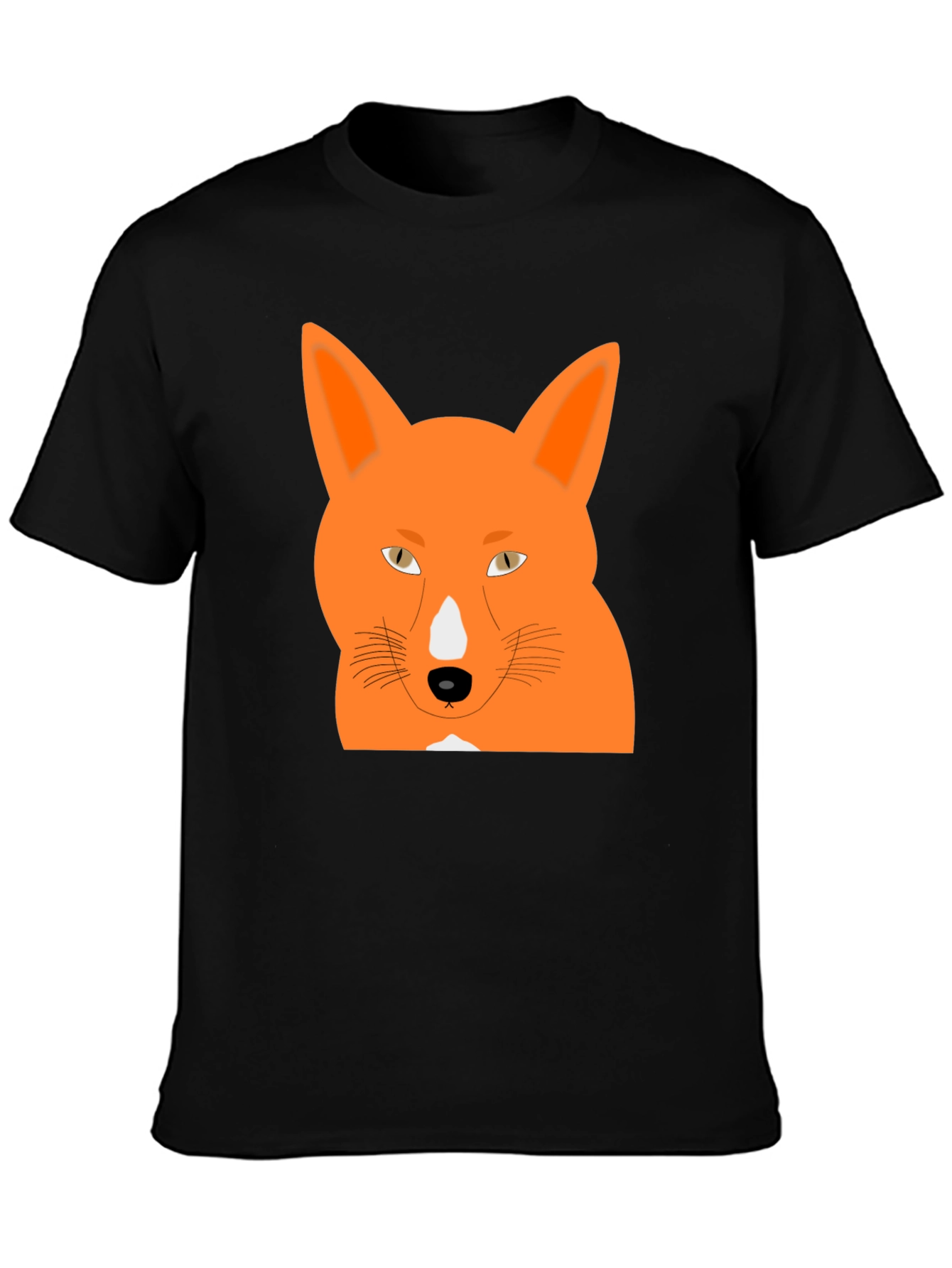 Cool Fox Graphic Tee - Black Cotton T-Shirt
