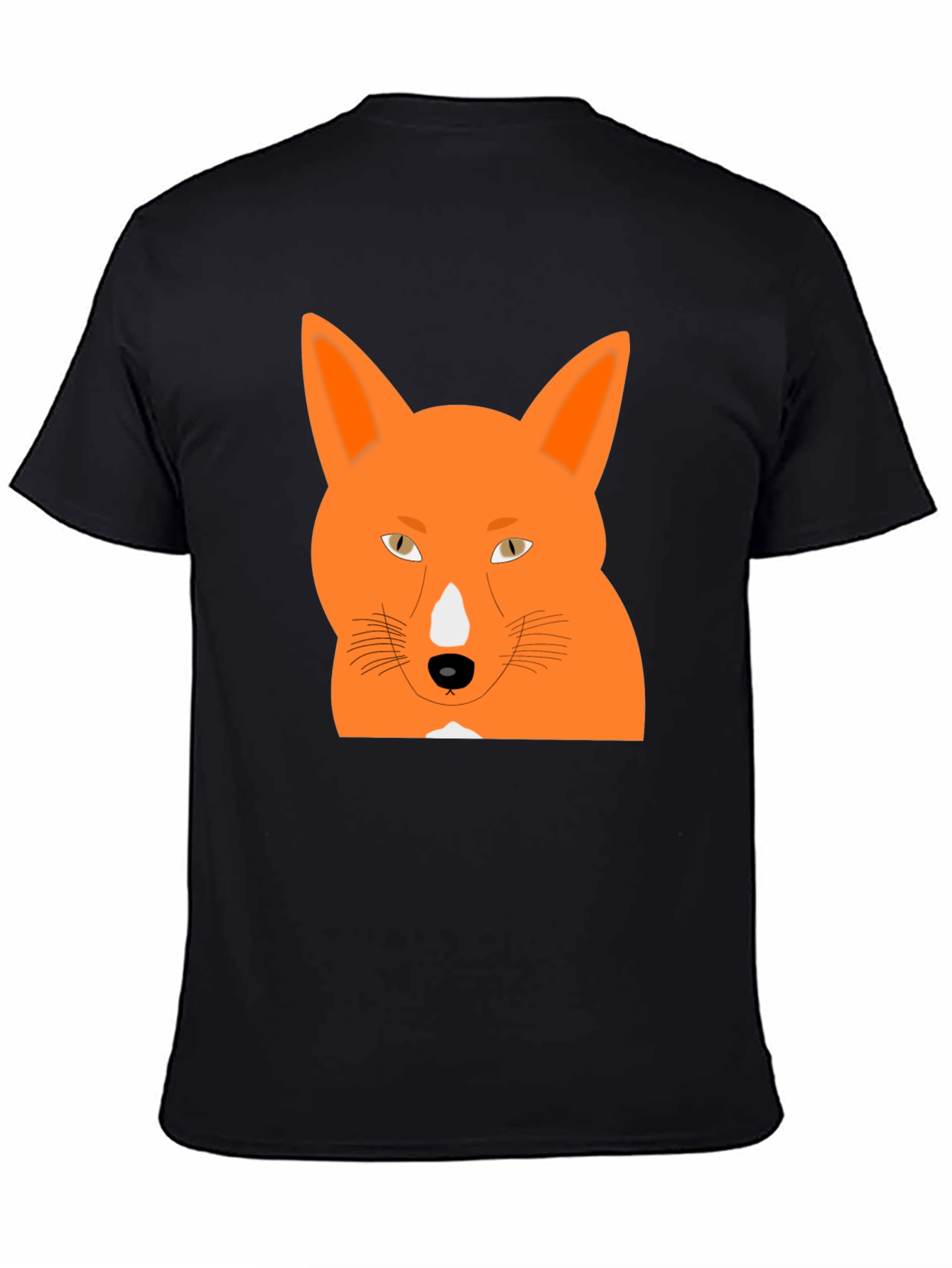 Cool Fox Graphic Tee - Black Cotton T-Shirt
