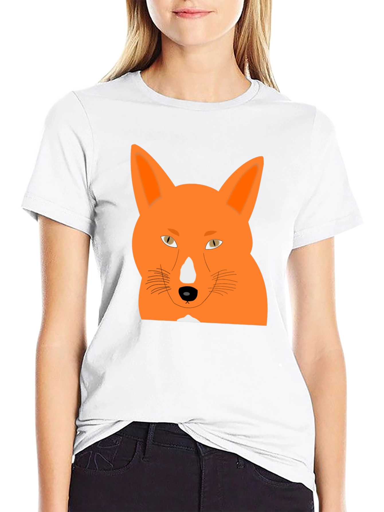 Cool Fox Graphic Tee - Black Cotton T-Shirt