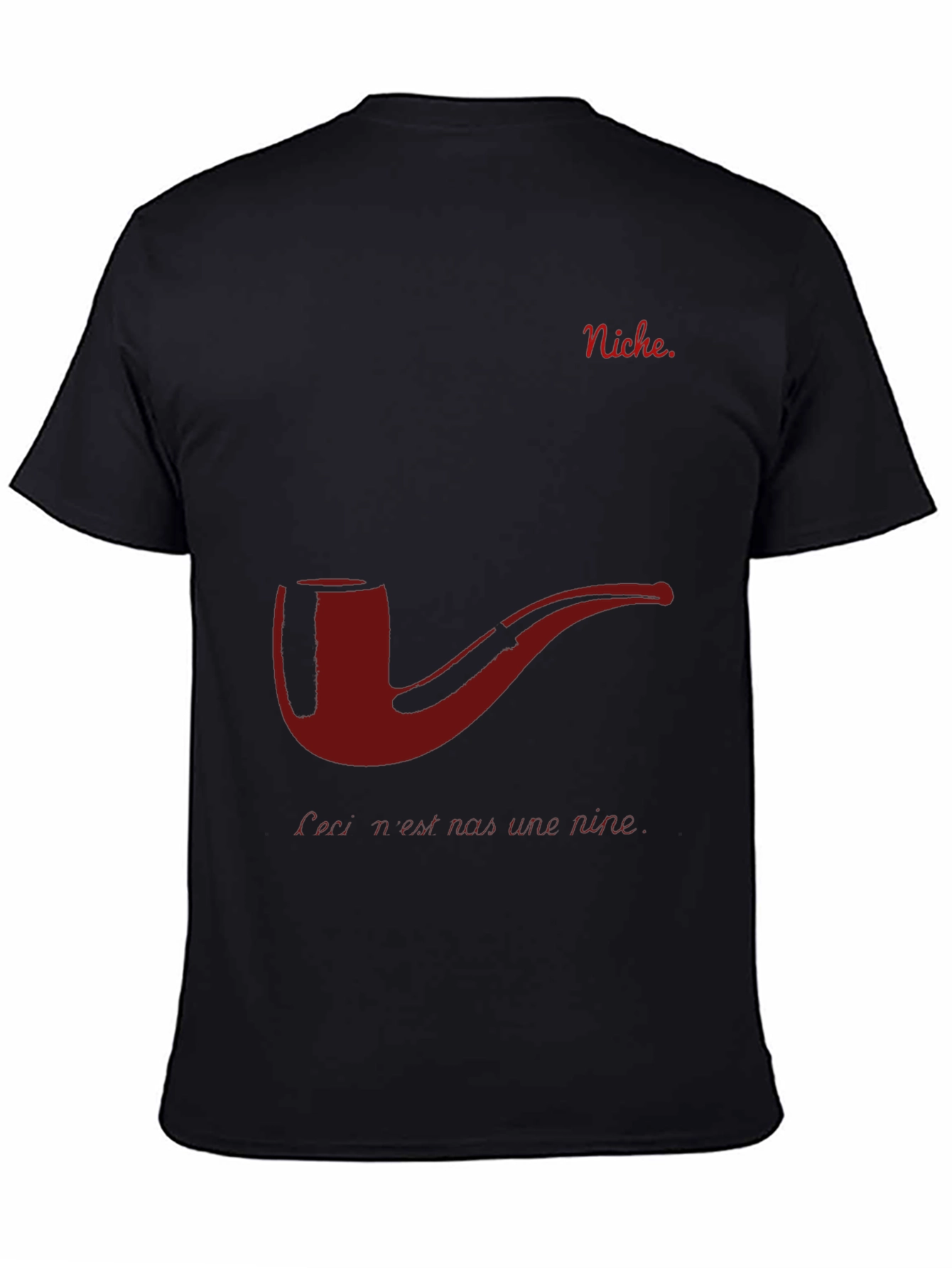 Niche T-Shirt - Pipe Design Mens Black Tee