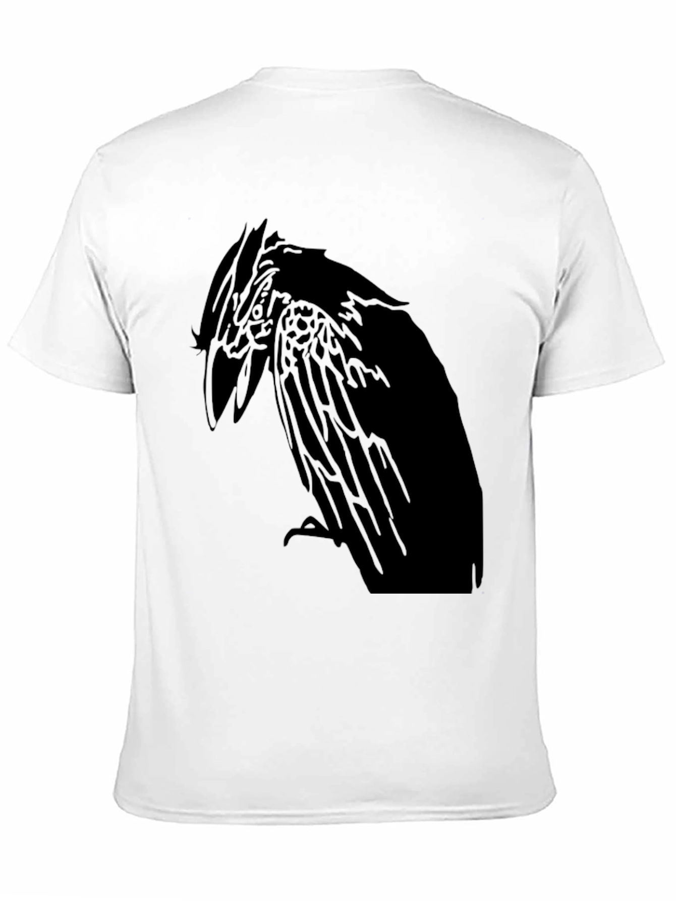 Raven Graphic Print Mens Black T-Shirt