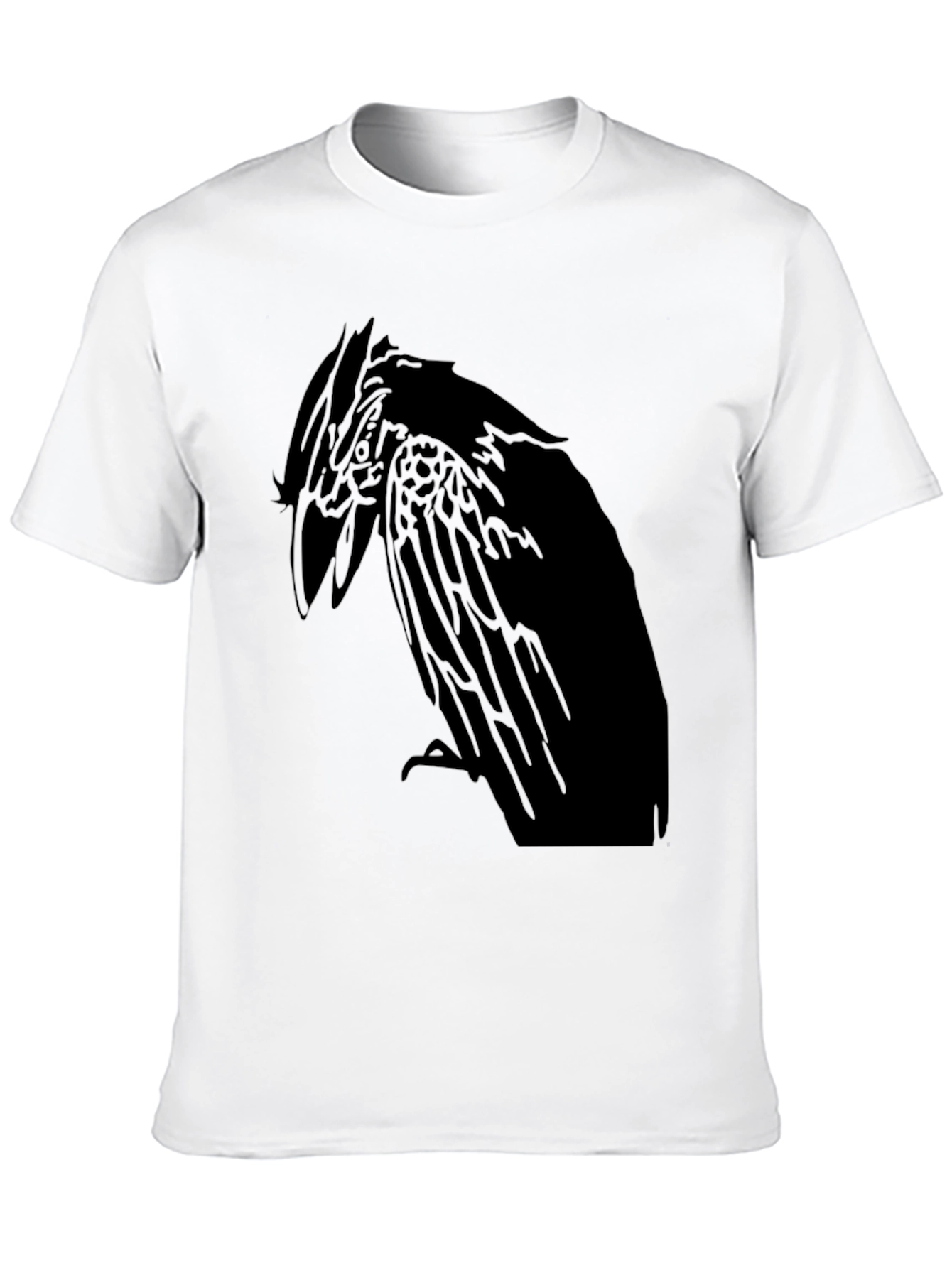 Raven Graphic Print Mens Black T-Shirt