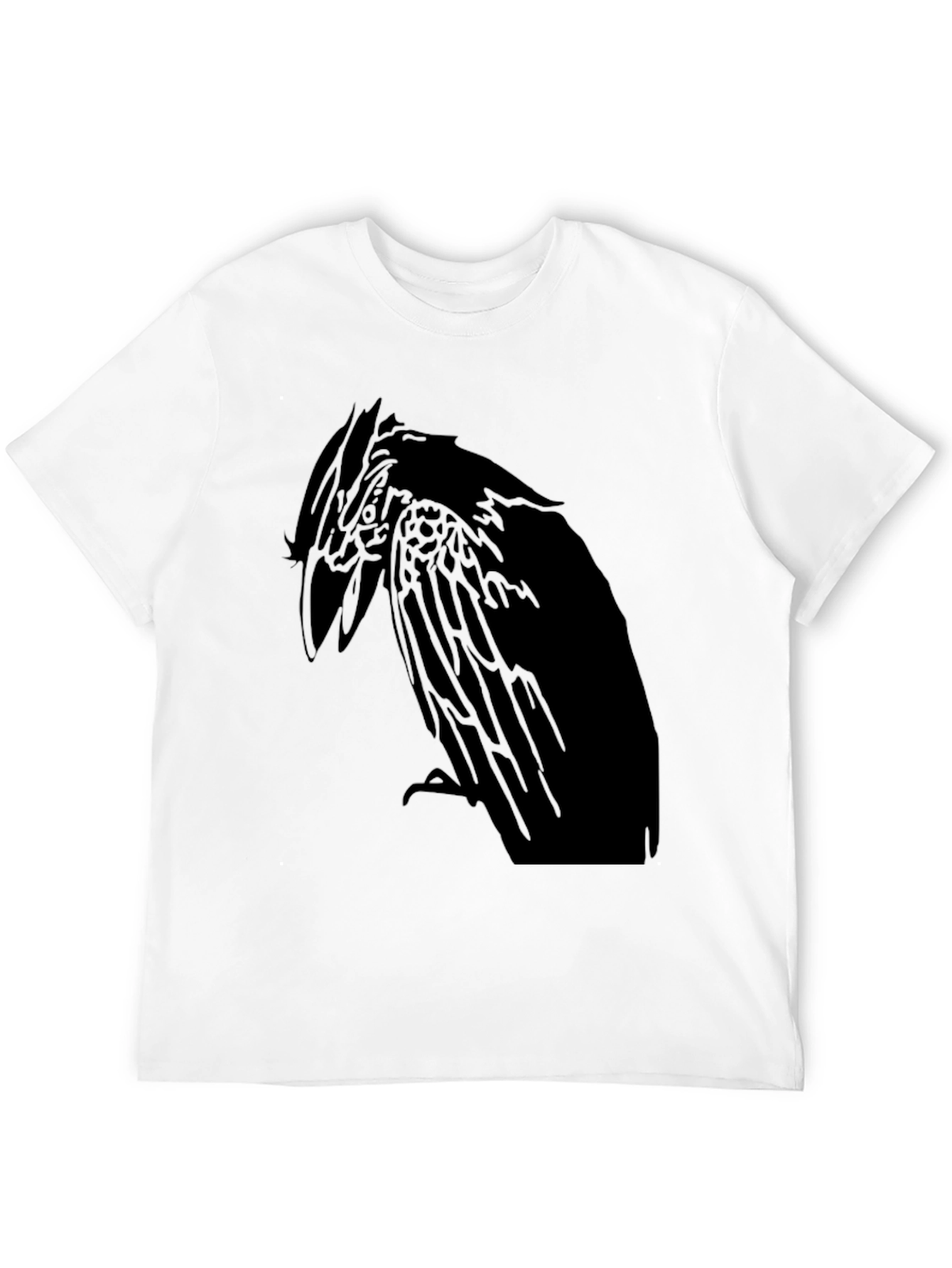 Raven Graphic Print Mens Black T-Shirt
