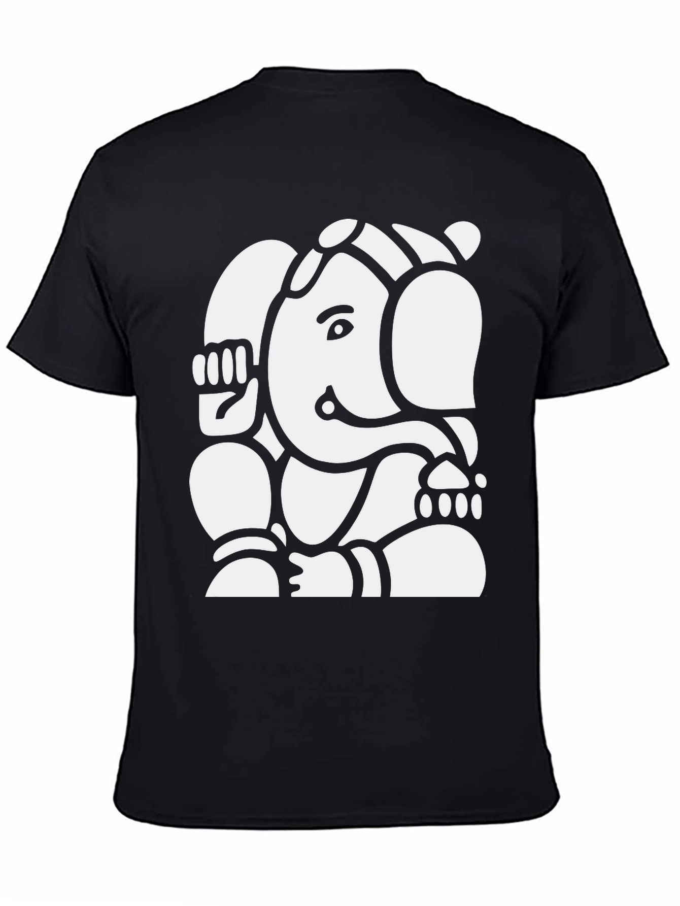 Ganesh Graphic Tee - Black Cotton Blend
