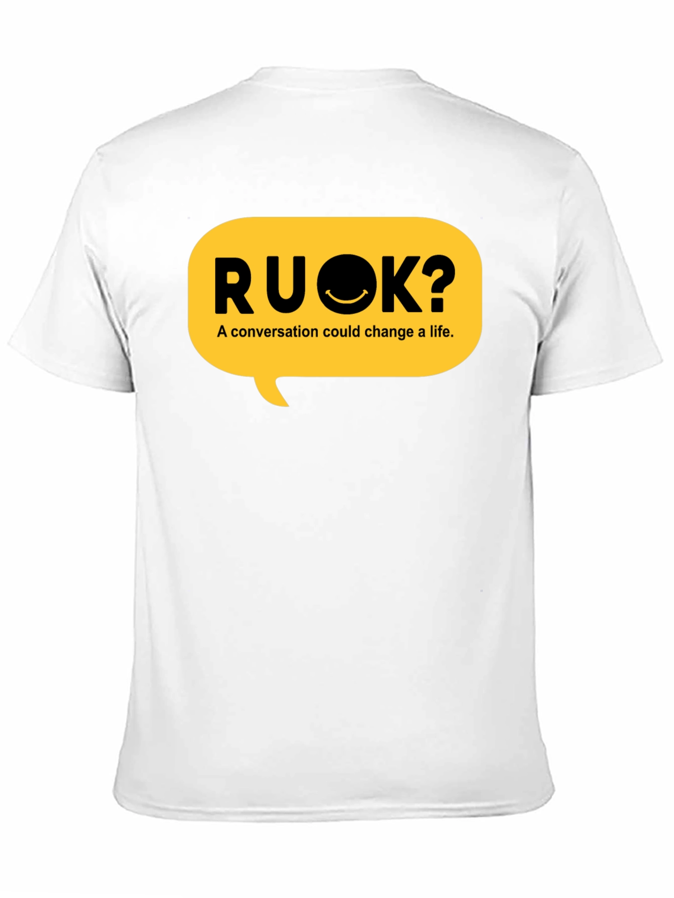 RU OK? Black Graphic T-Shirt - Conversation Starter