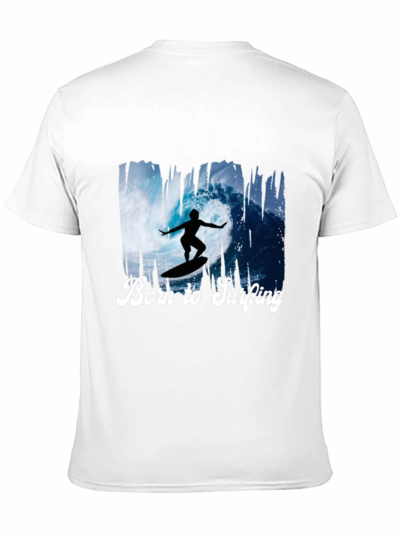 Born to Surfing Black Graphic Tee