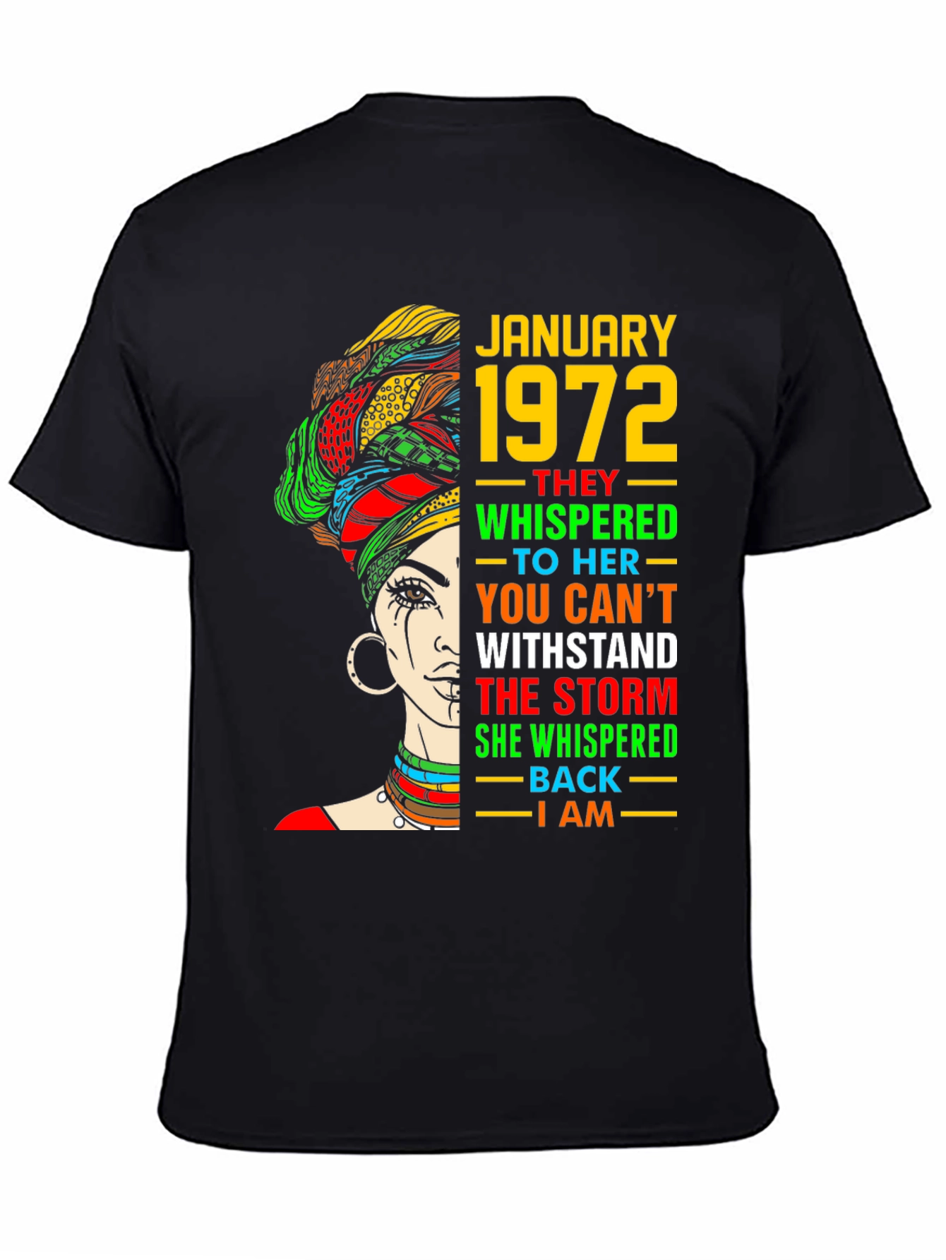 January 1972 Black Woman T-Shirt