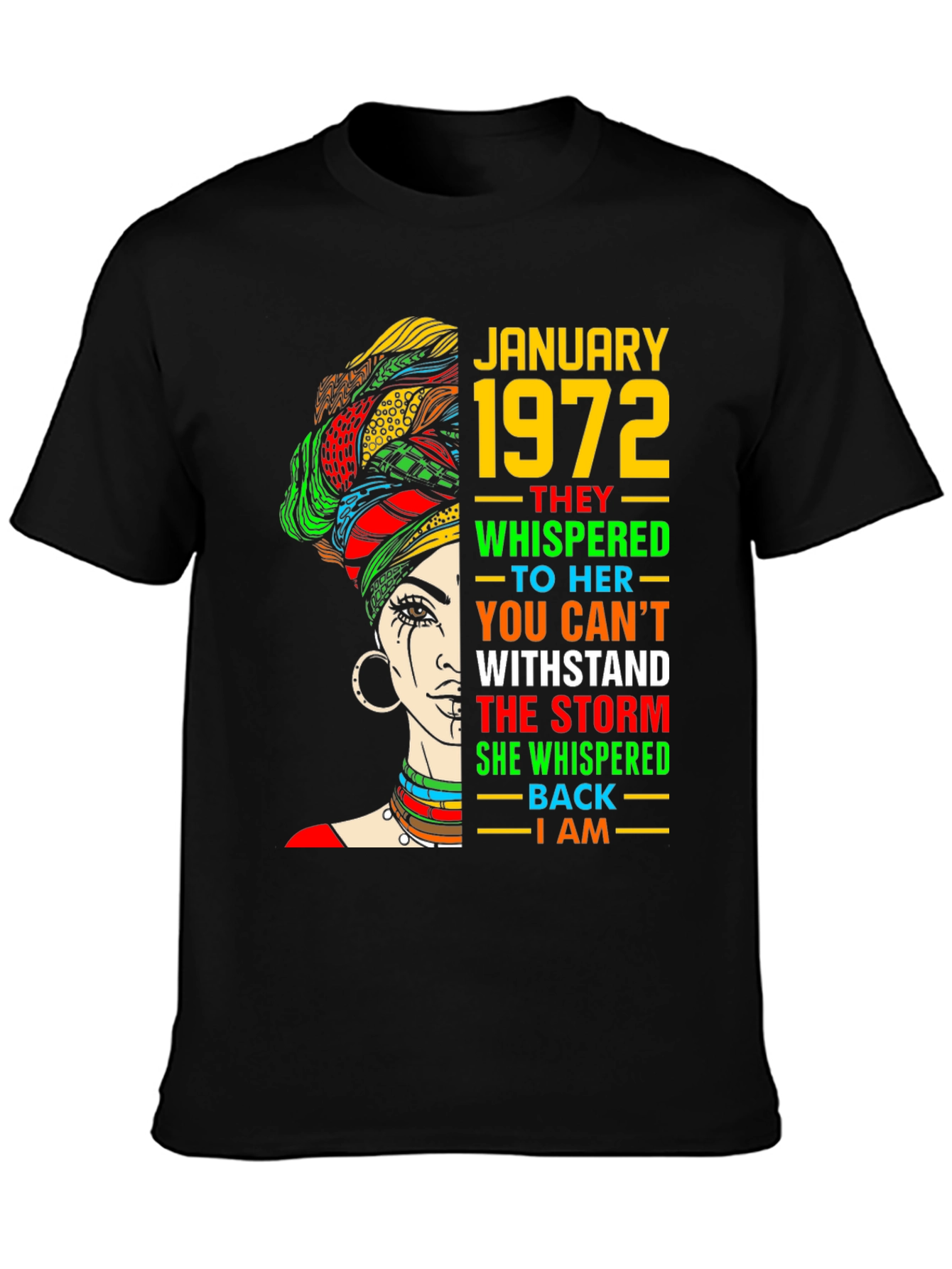 January 1972 Black Woman T-Shirt
