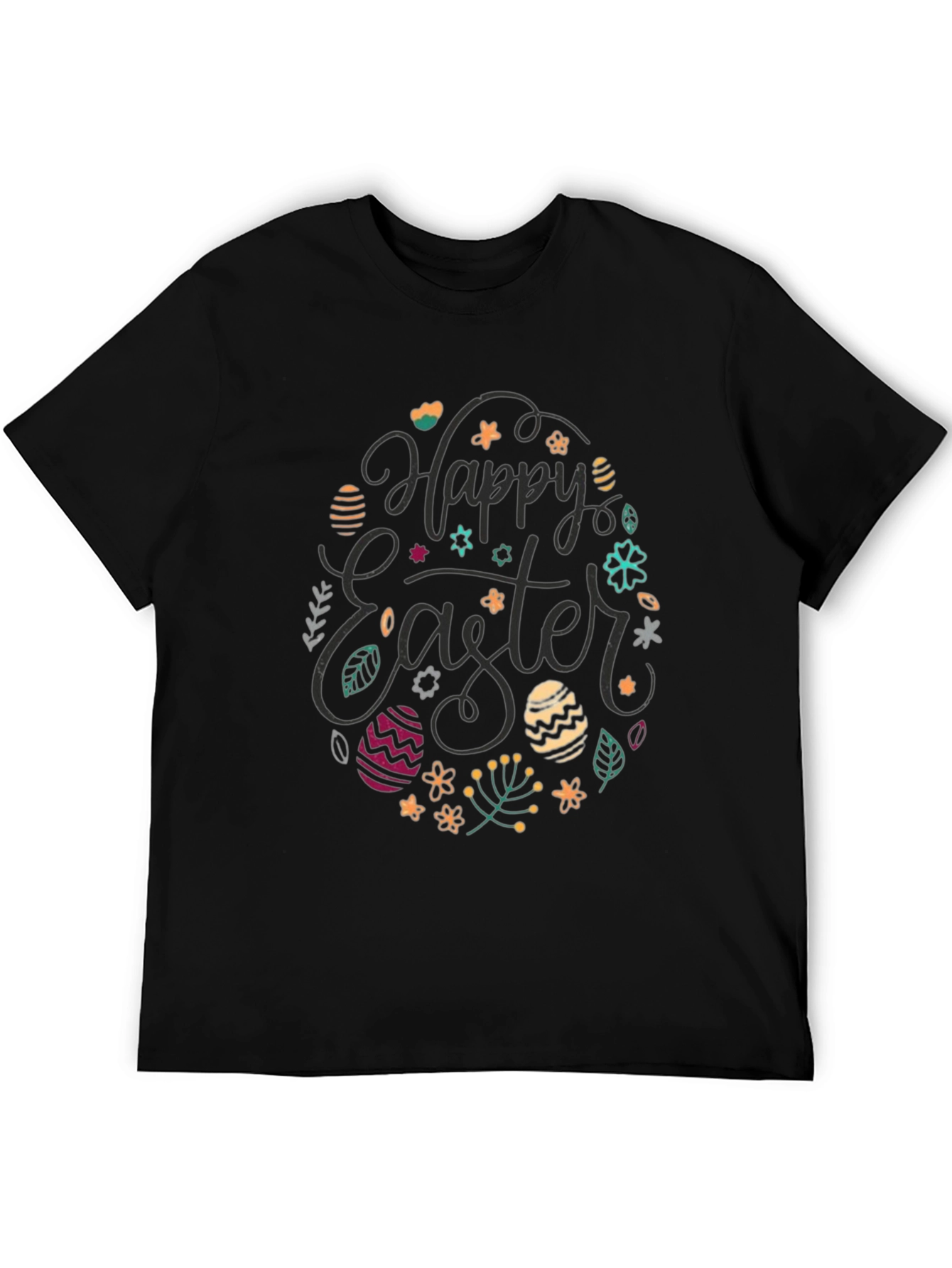 Happy Easter Black Graphic Tee