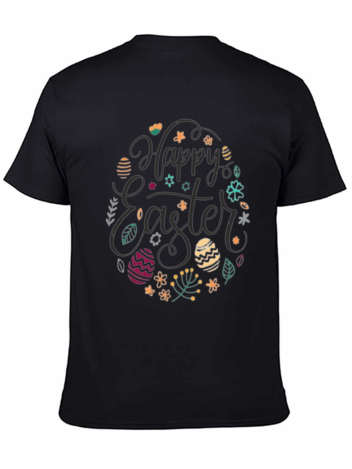 Happy Easter Black Graphic Tee