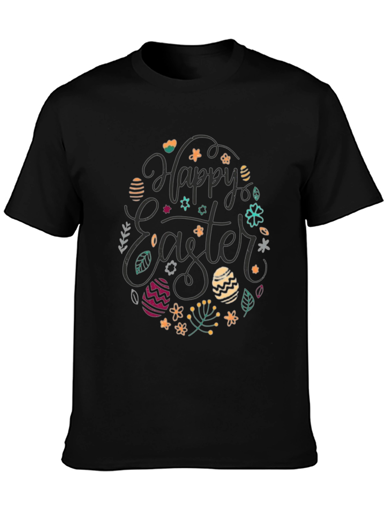 Happy Easter Black Graphic Tee