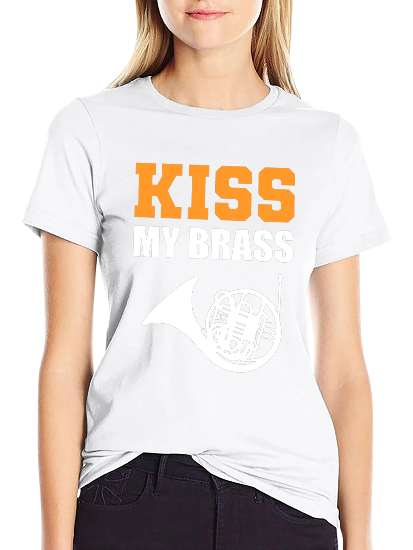 Kiss My Brass Funny French Horn T-Shirt