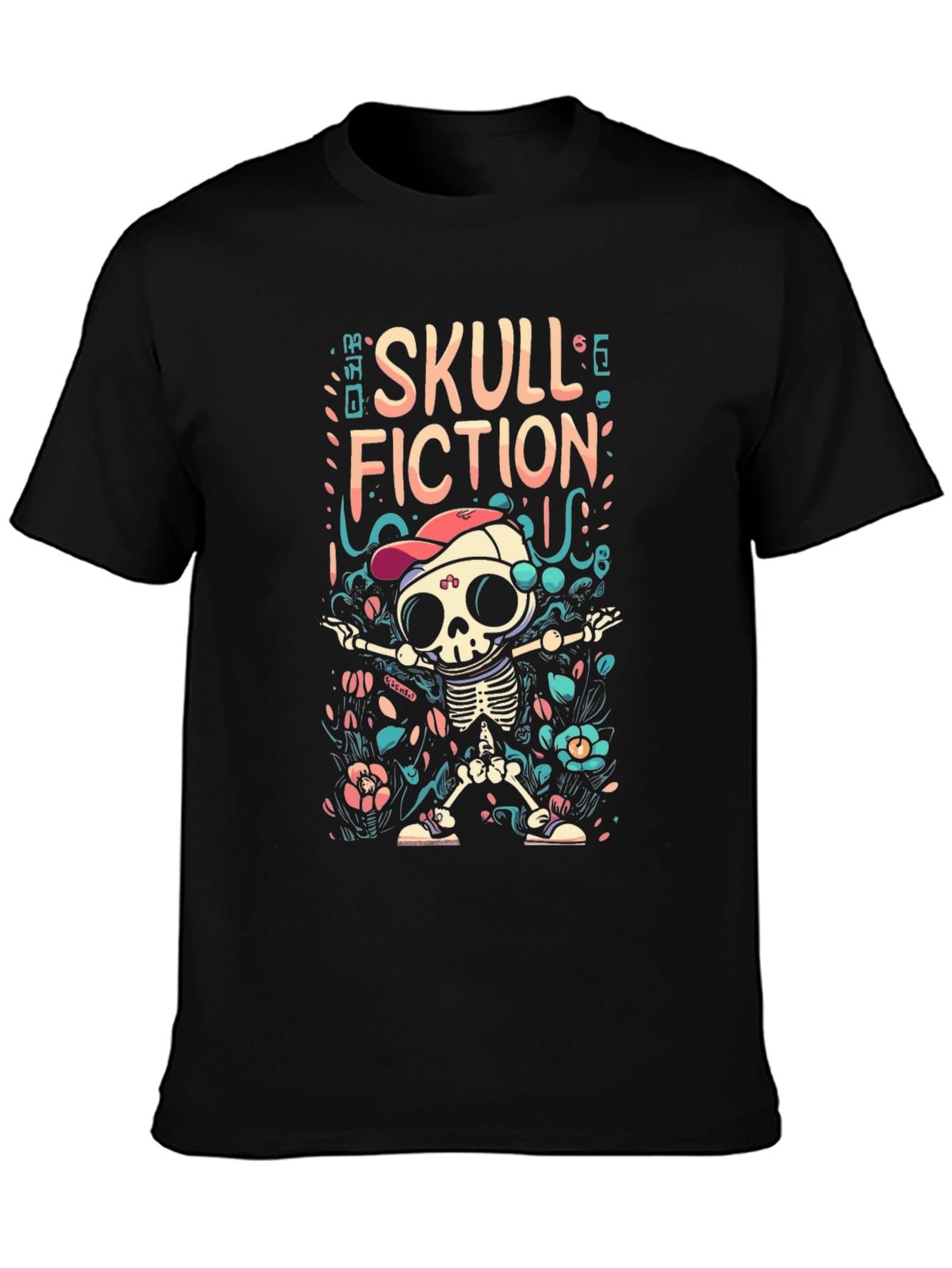 Skull Fiction Graphic T-Shirt