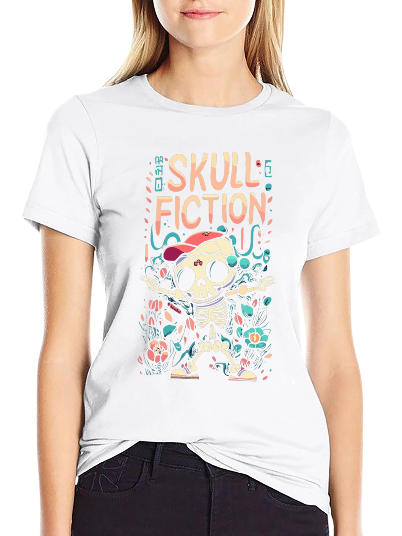 Skull Fiction Graphic T-Shirt