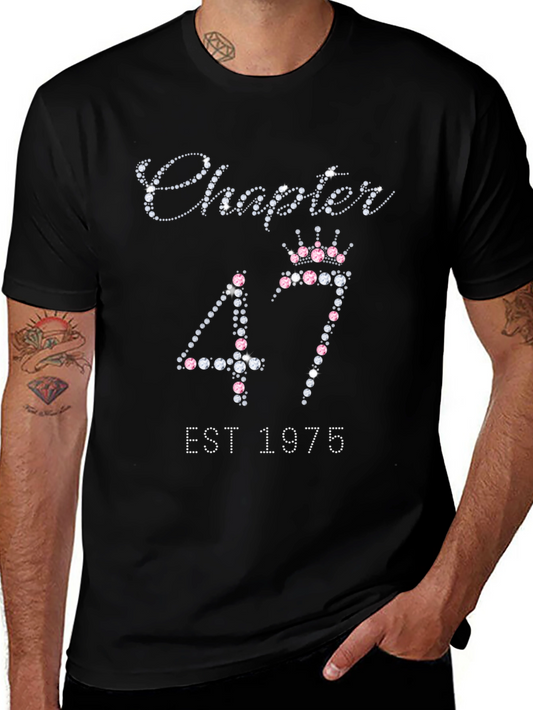 Chapter 47 EST 1975 Rhinestone T-Shirt