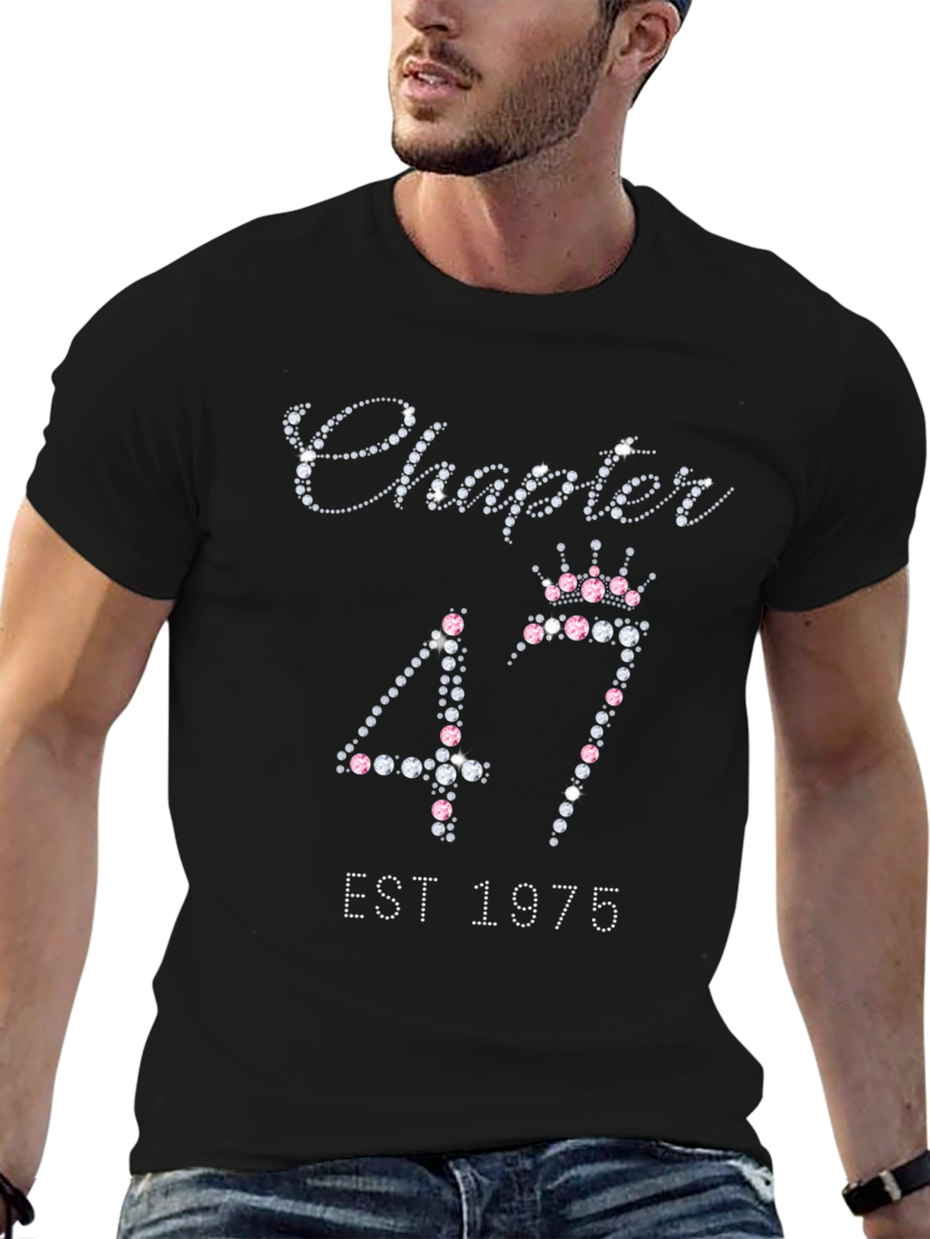 Chapter 47 EST 1975 Rhinestone T-Shirt