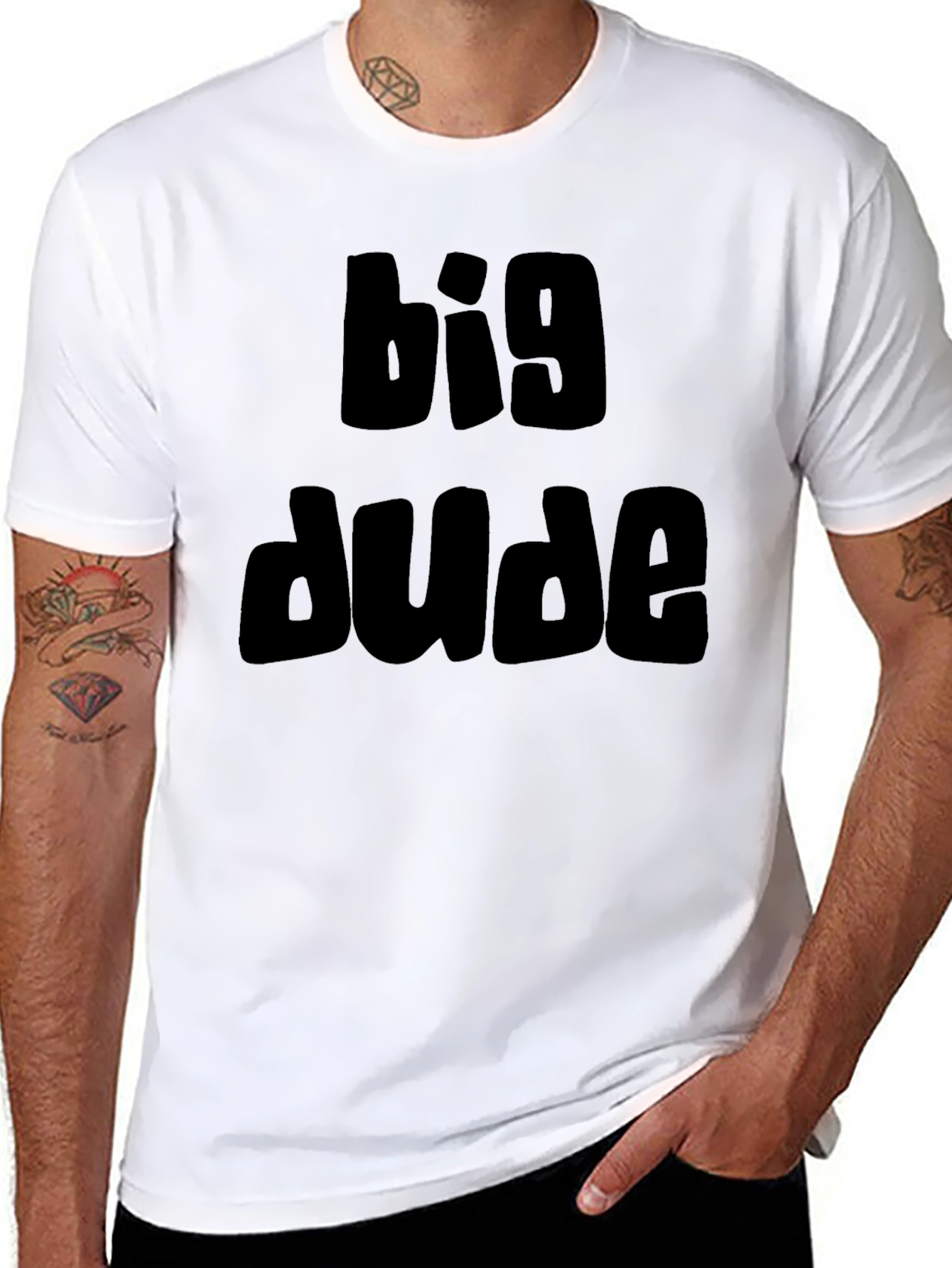 Big Dude Black Graphic T-Shirt