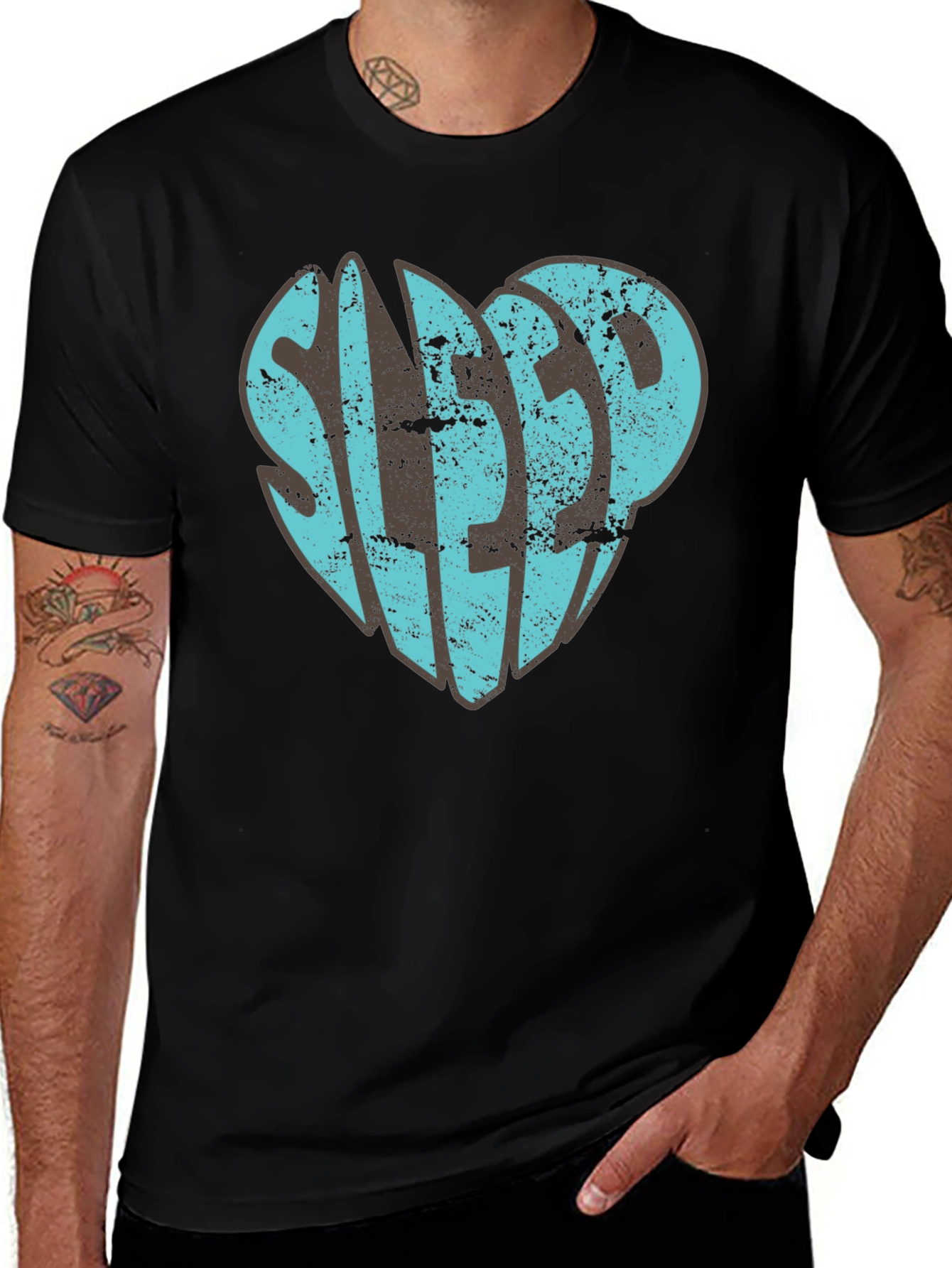 Sleep Heart Graphic T-Shirt - Unisex Black Tee
