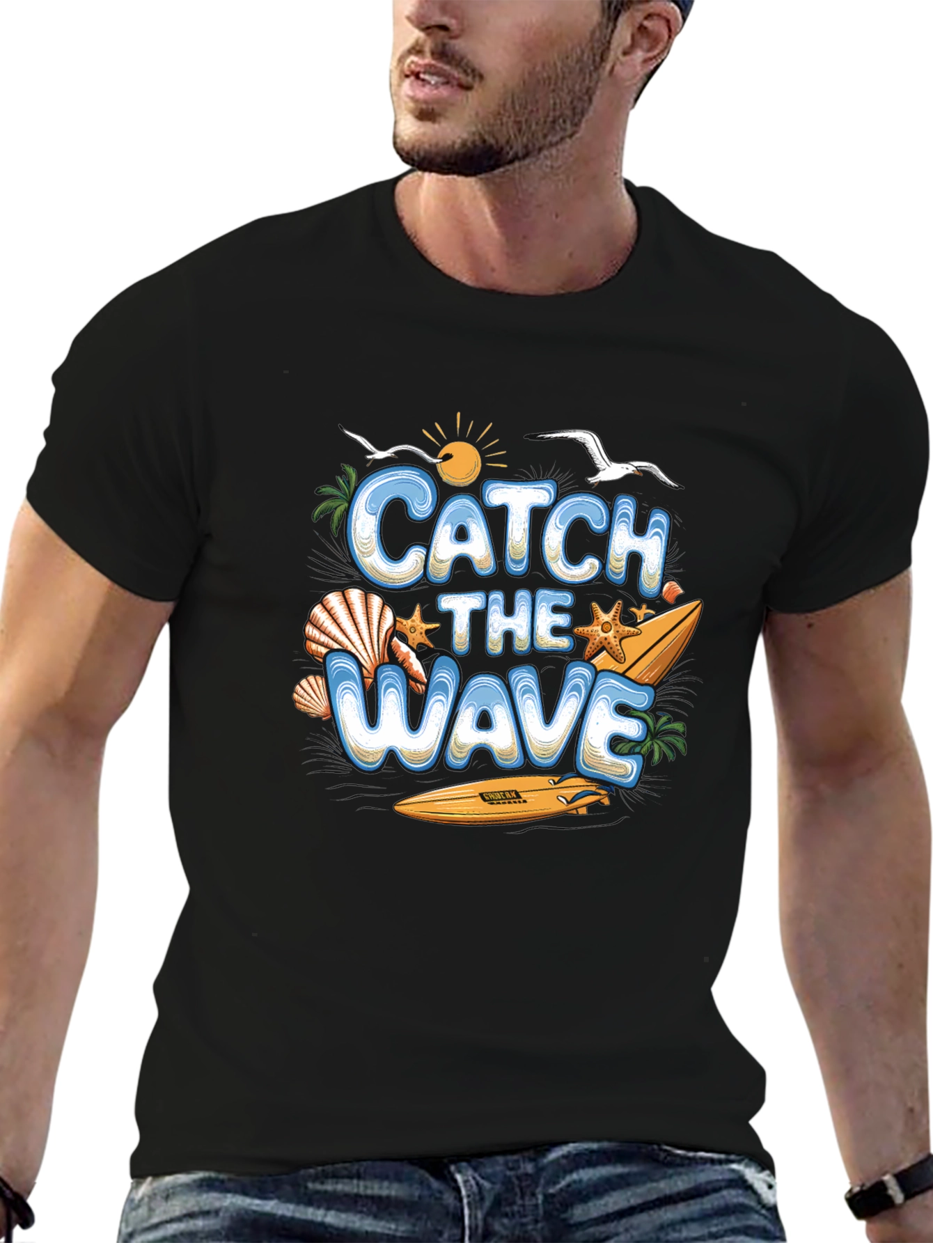 Catch the Wave Summer Surf Graphic Tee