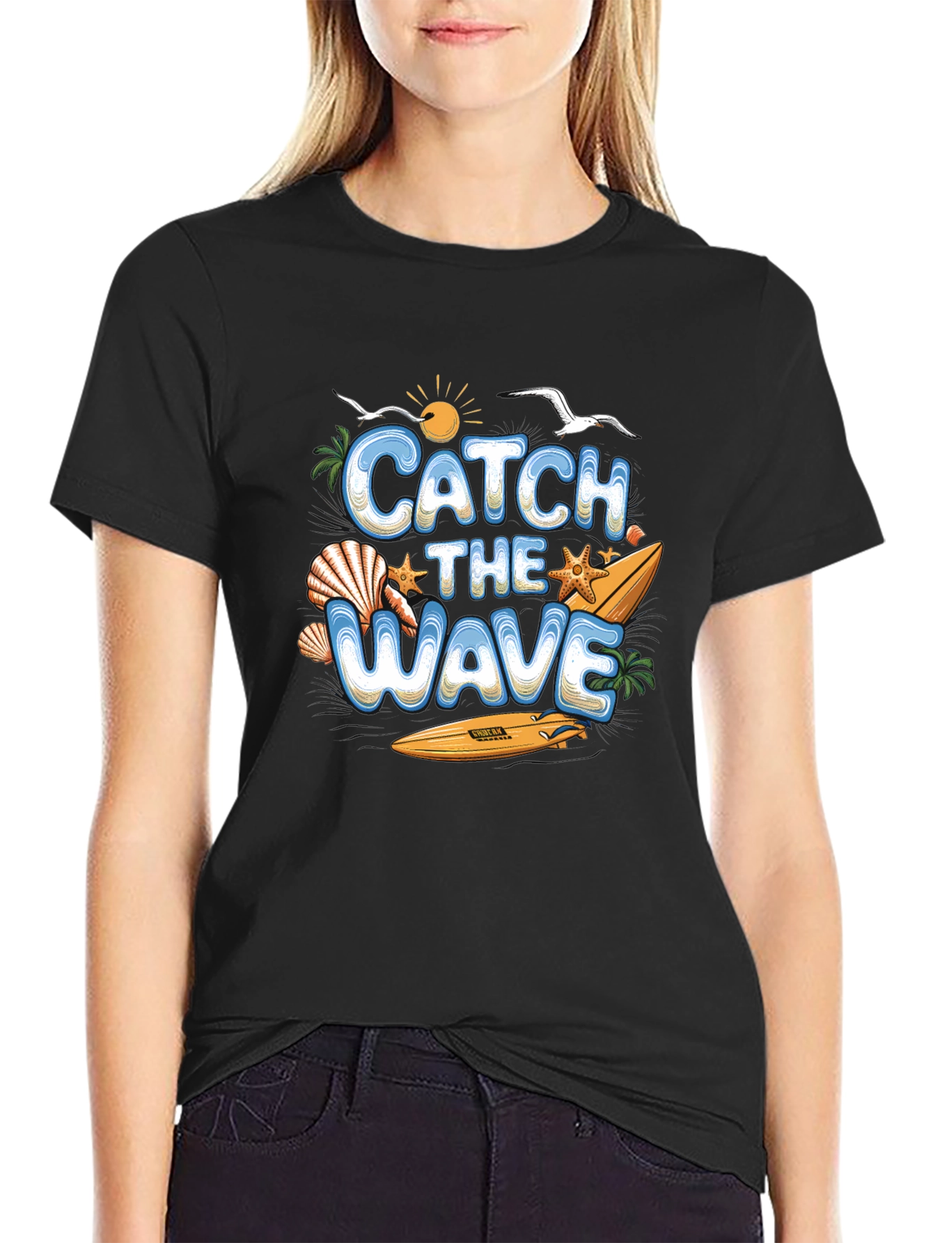 Catch the Wave Summer Surf Graphic Tee