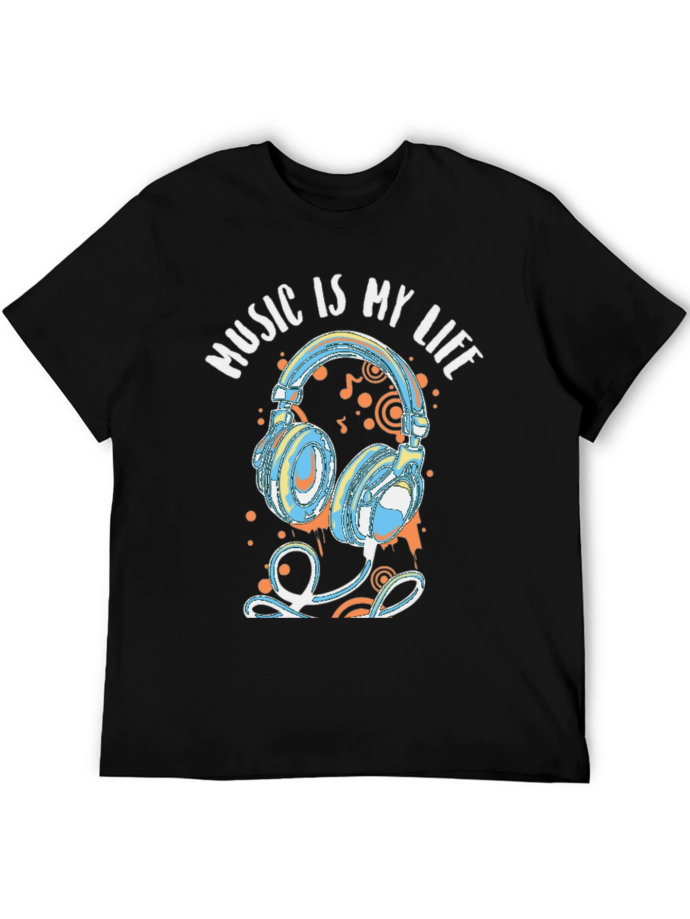 Music is My Life Headphones Graphic Tee