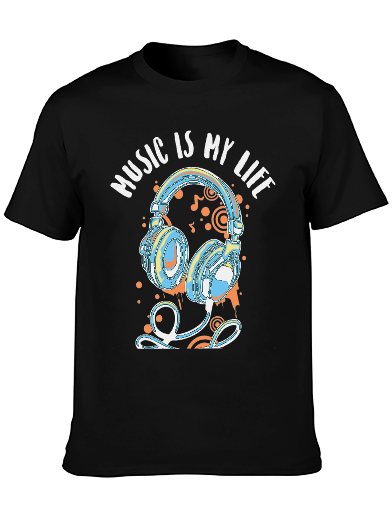 Music is My Life Headphones Graphic Tee