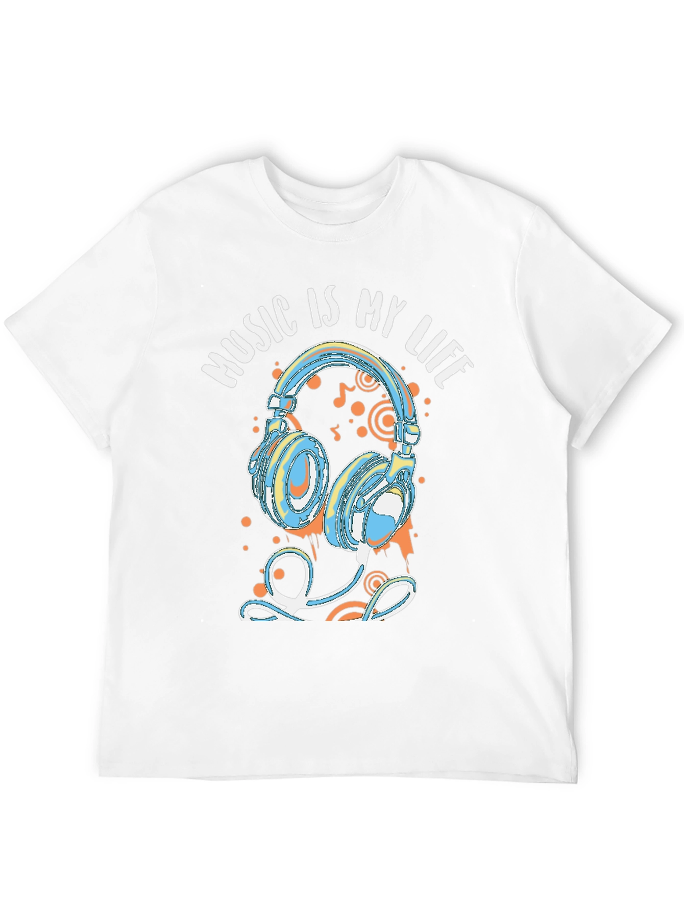 Music is My Life Headphones Graphic Tee