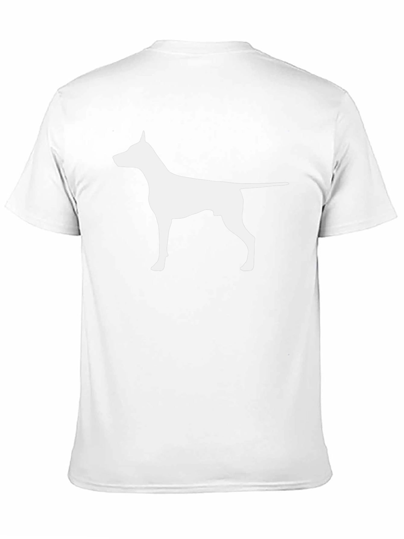 Dog Silhouette Graphic T-Shirt - Black