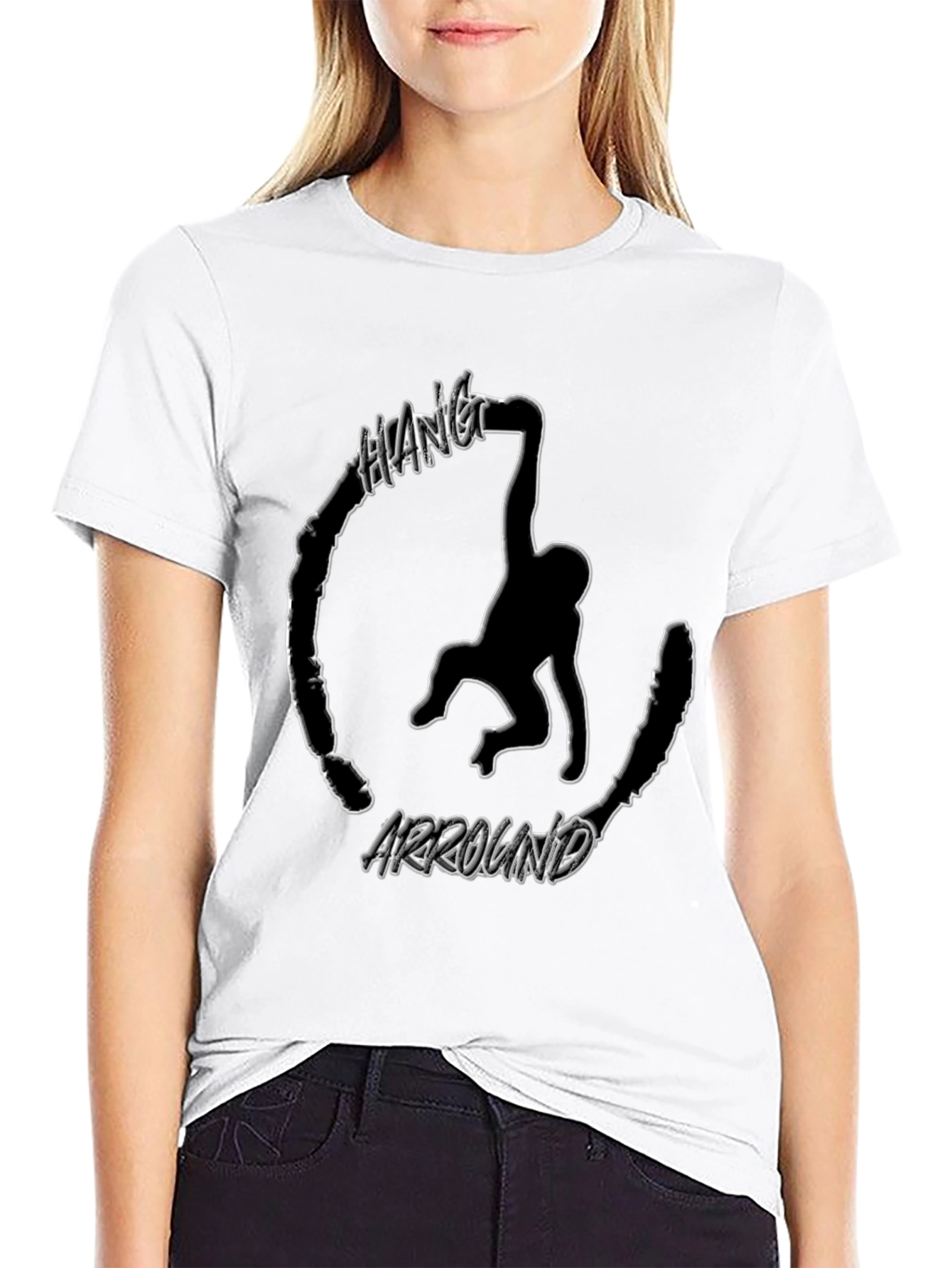 Hang Around Monkey Graphic T-Shirt
