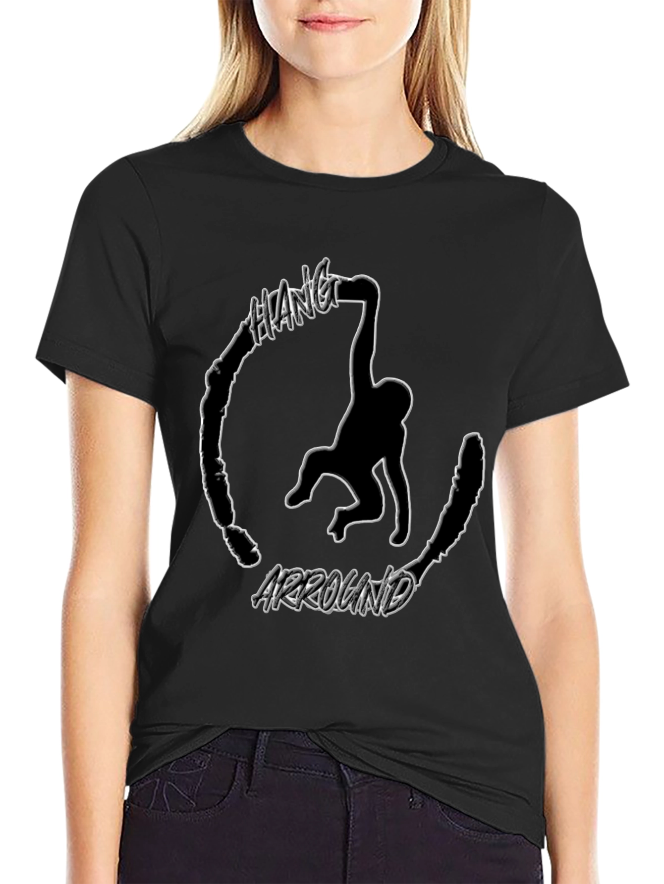 Hang Around Monkey Graphic T-Shirt