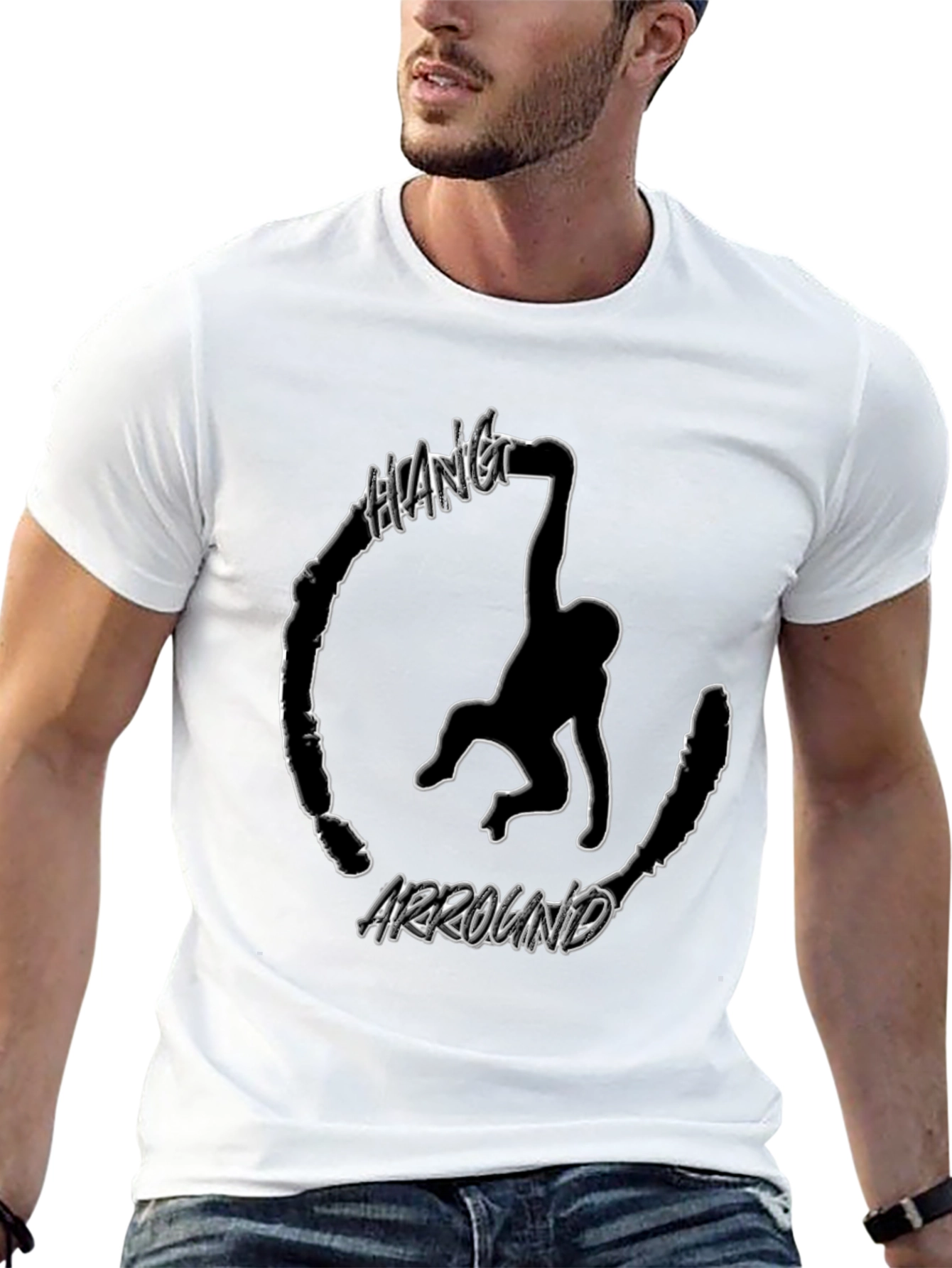 Hang Around Monkey Graphic T-Shirt