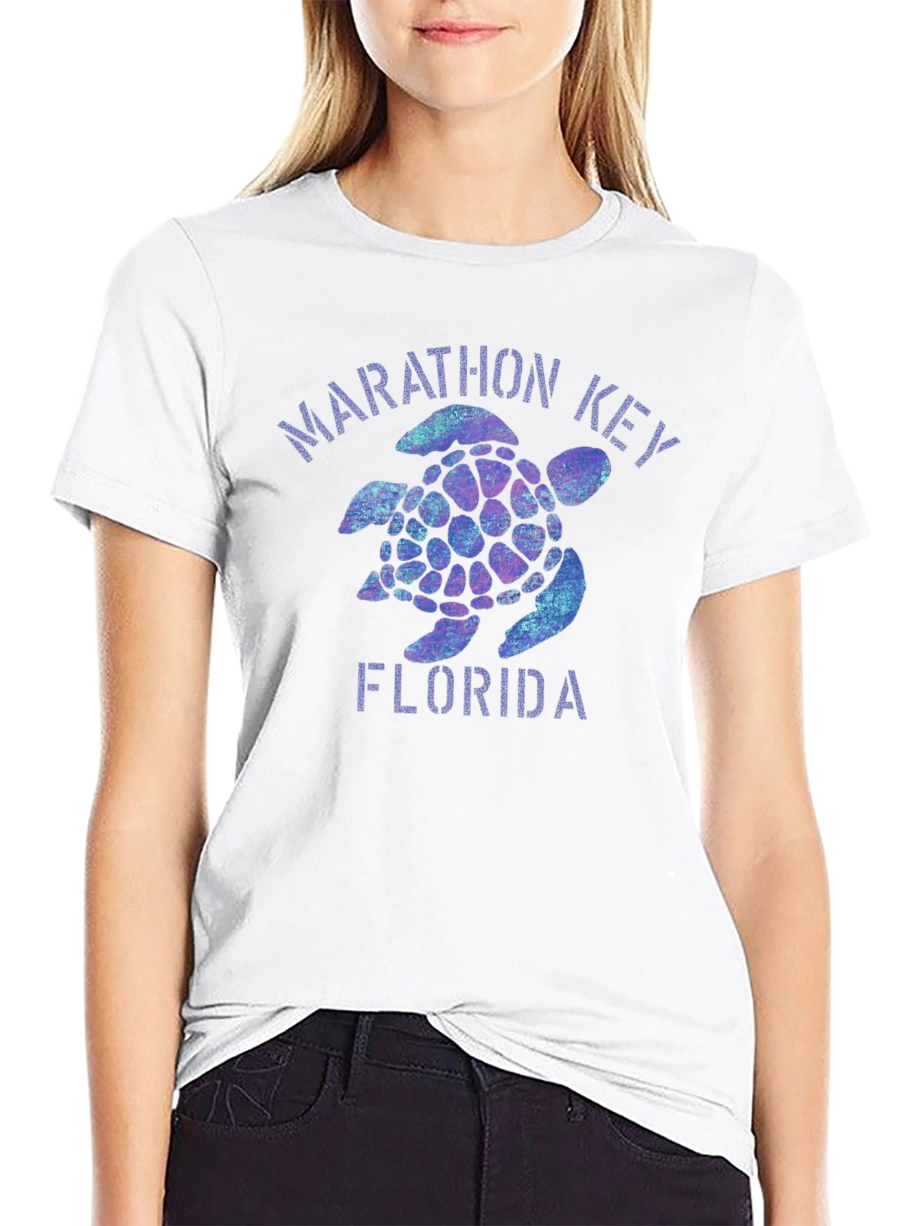 Marathon Key Florida Turtle Graphic T-Shirt