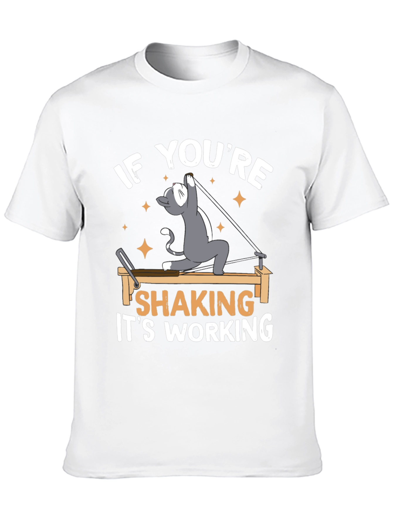 Pilates Cat T-Shirt: If Youre Shaking Its Working