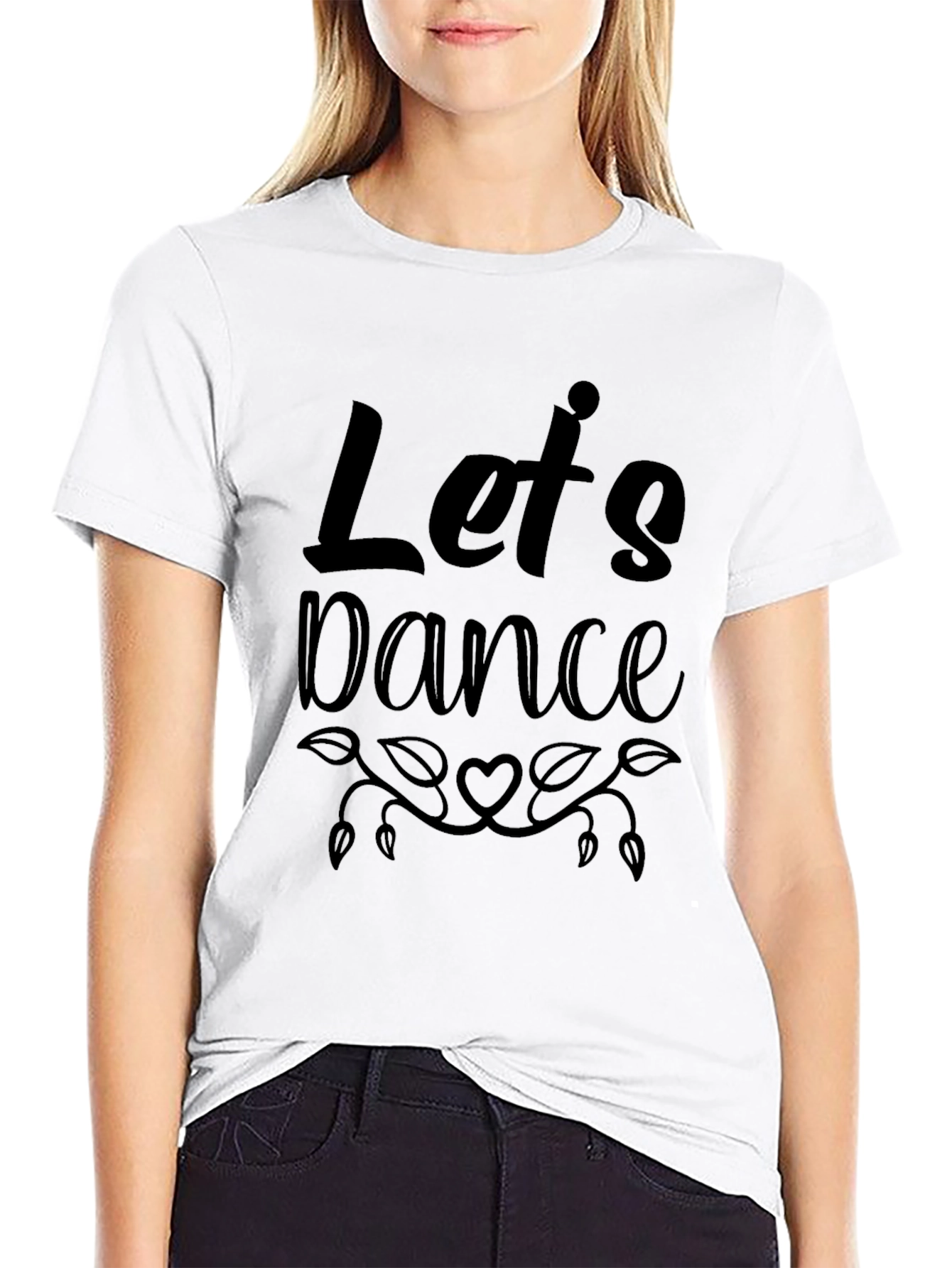 Lets Dance Graphic Black Tee