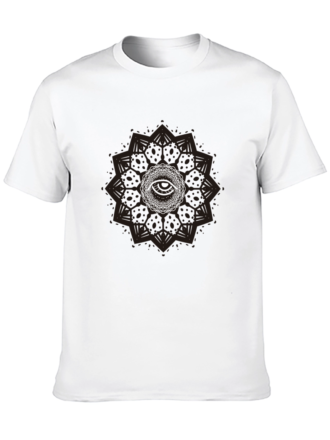 Eye Mandala Graphic Tee - Stylish Black T-Shirt