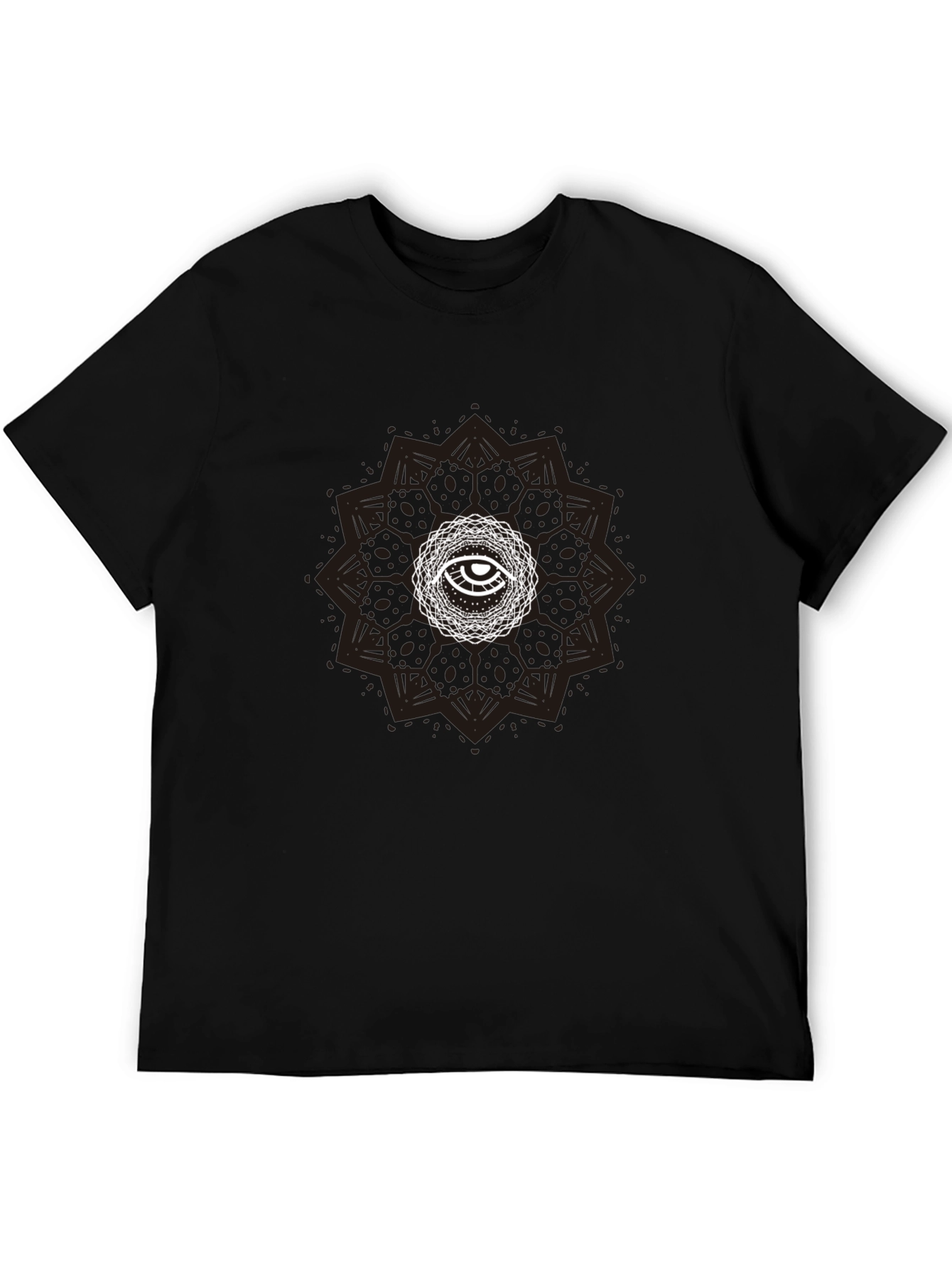 Eye Mandala Graphic Tee - Stylish Black T-Shirt