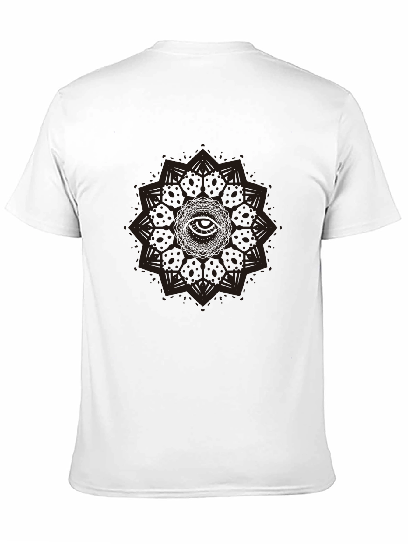 Eye Mandala Graphic Tee - Stylish Black T-Shirt