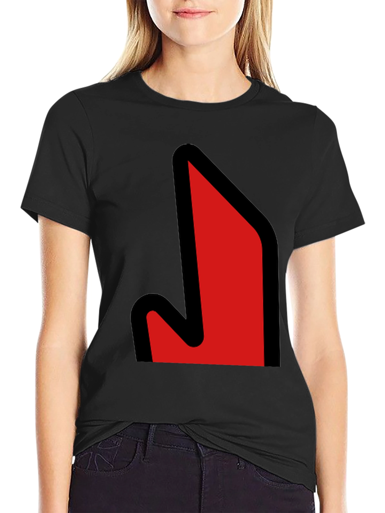 Bold Graphic Tee - Red Arrow Design