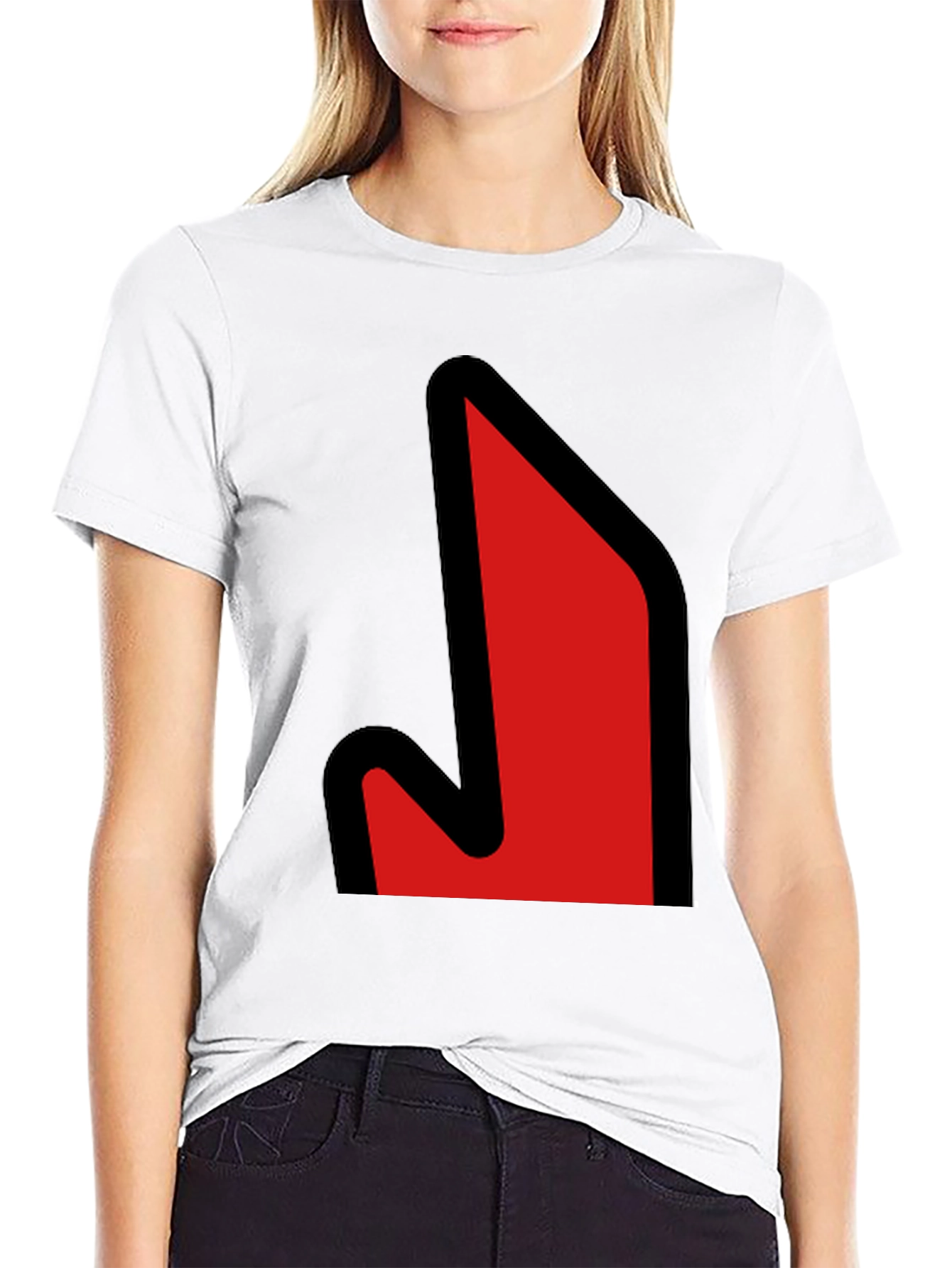 Bold Graphic Tee - Red Arrow Design