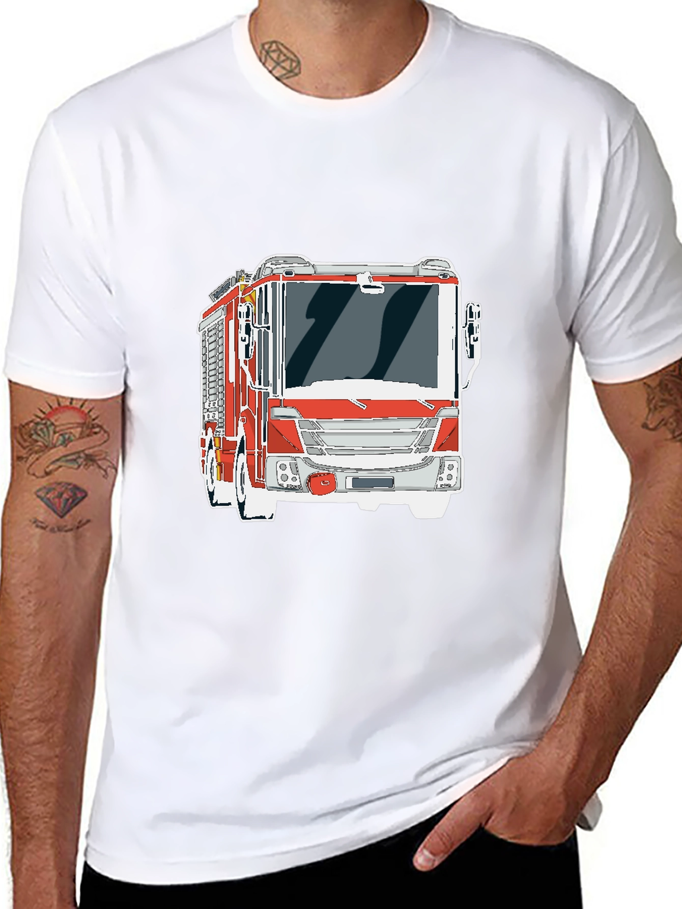 Firetruck Graphic Tee - Cool Fire Engine T-Shirt