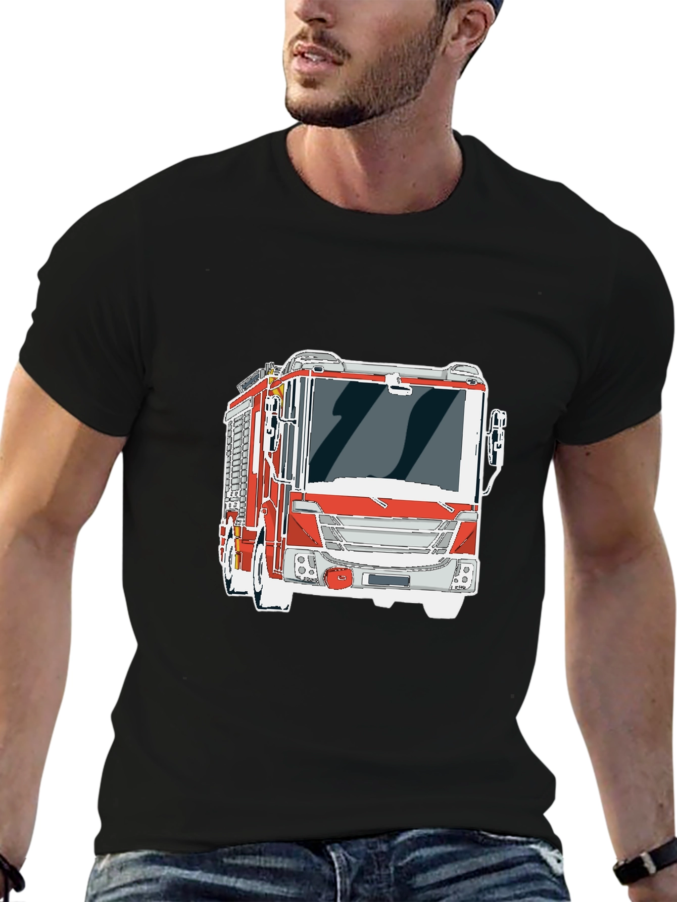Firetruck Graphic Tee - Cool Fire Engine T-Shirt