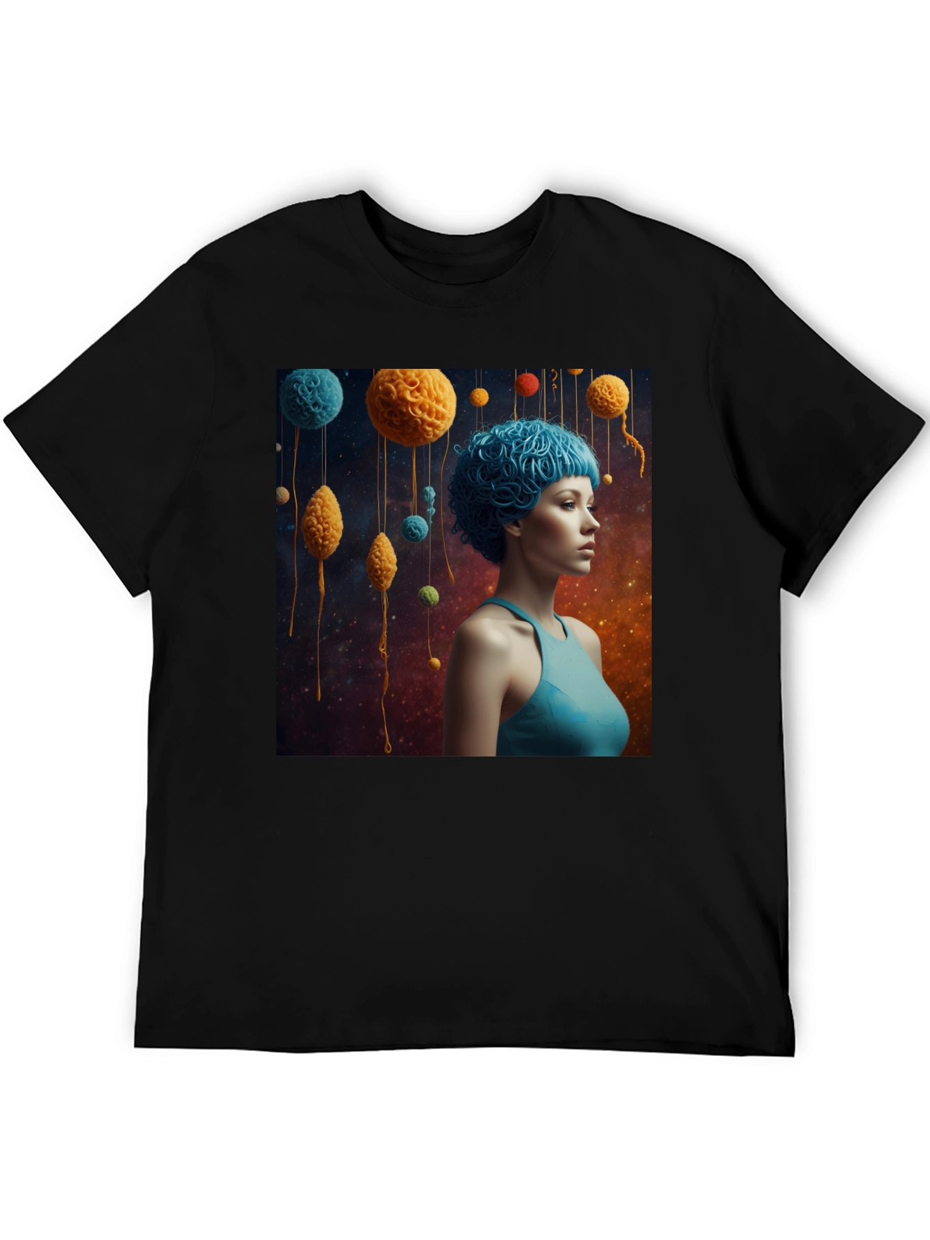 Artsy Graphic Tee - Unique Space Yarn Art Print