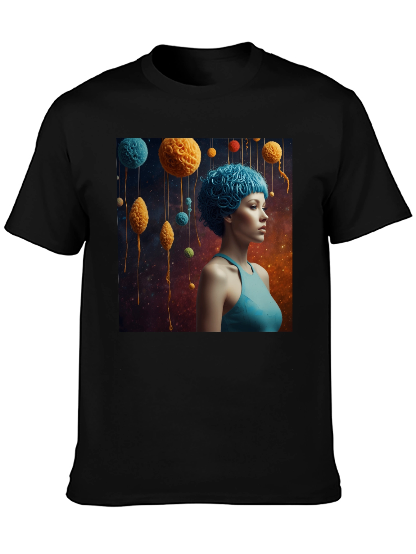 Artsy Graphic Tee - Unique Space Yarn Art Print