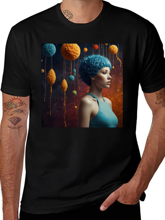 Artsy Graphic Tee - Unique Space Yarn Art Print